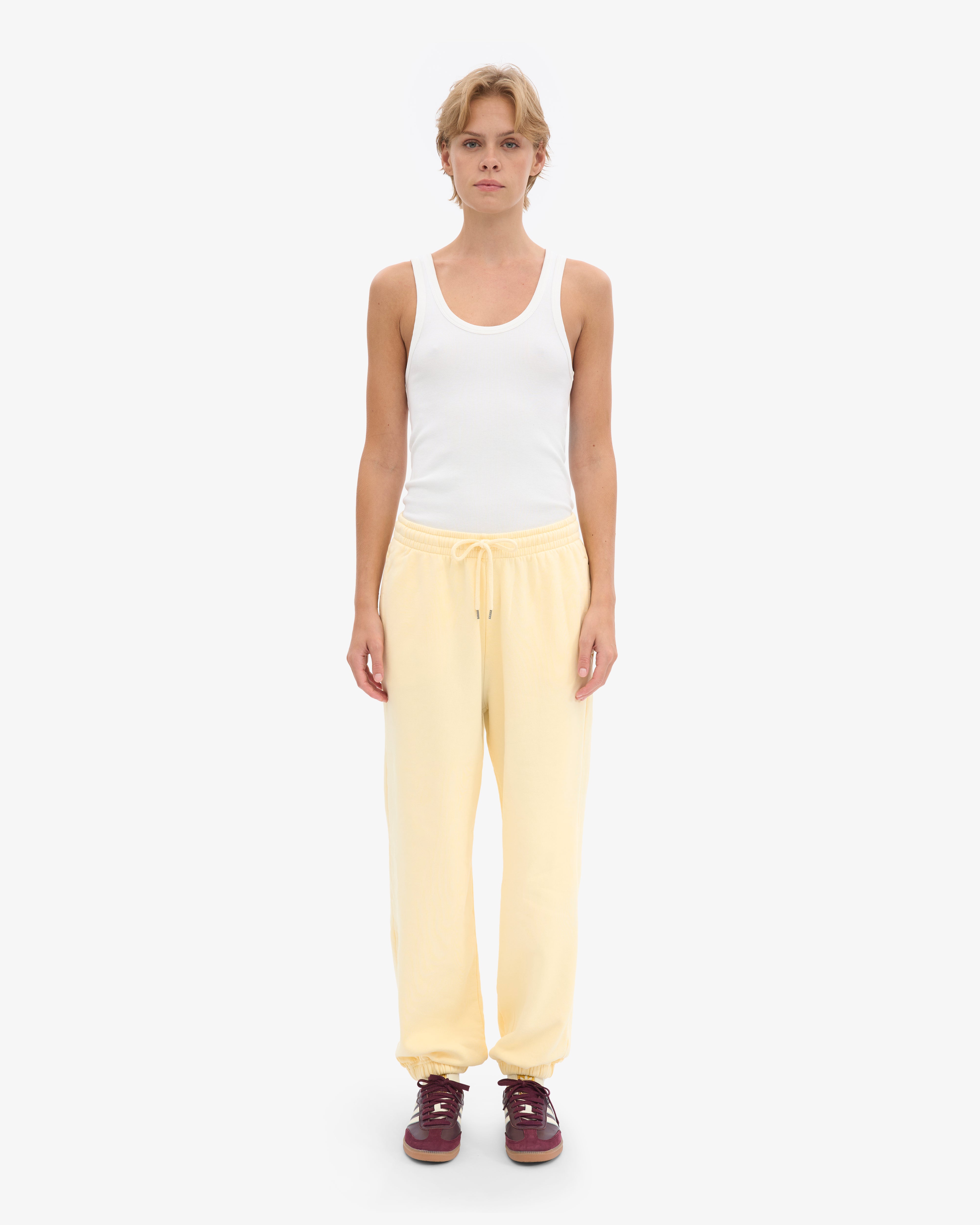 Organic Relaxed Sweatpants - Soft Yellow