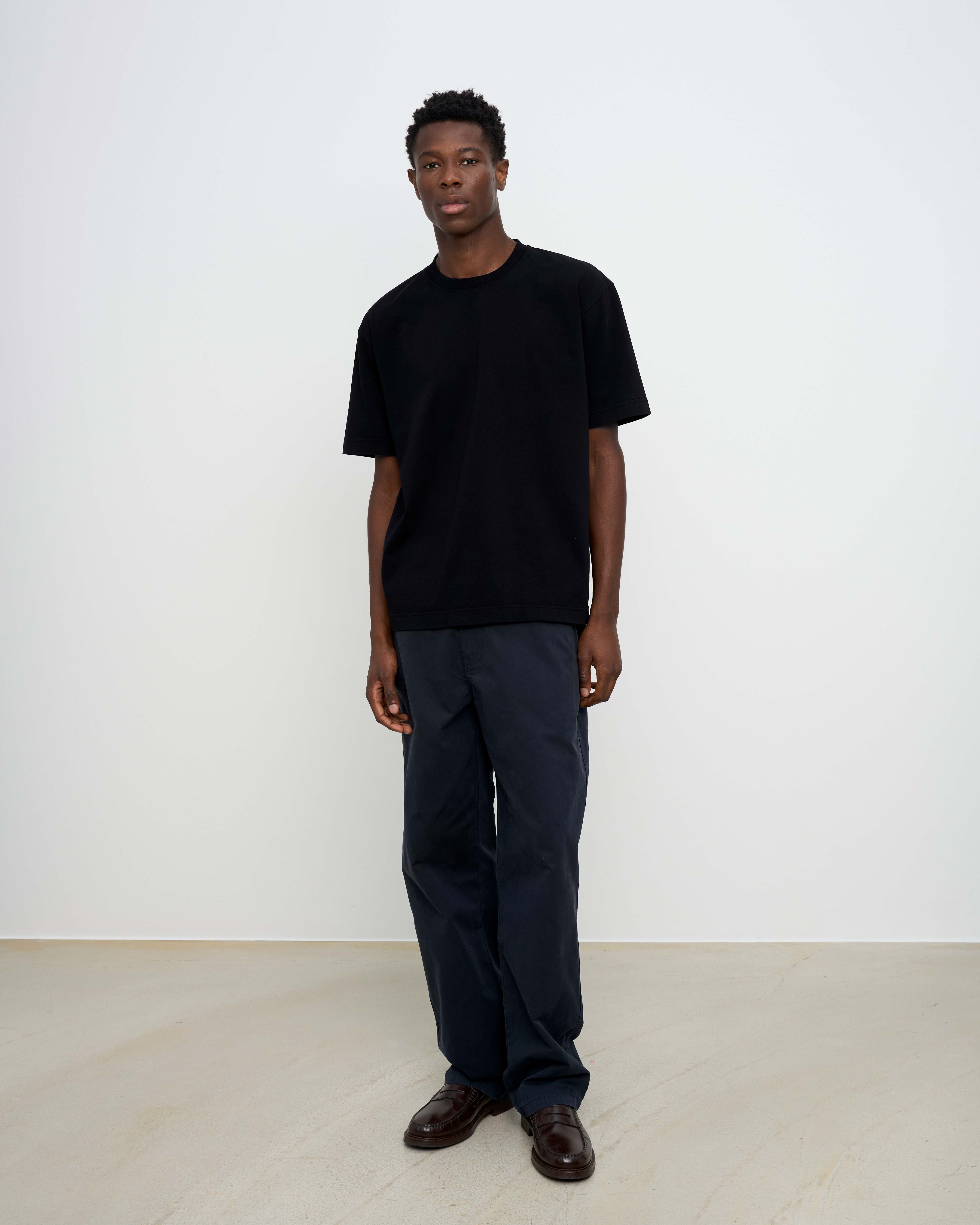 Heavy Organic Boxy Tee - Deep Black