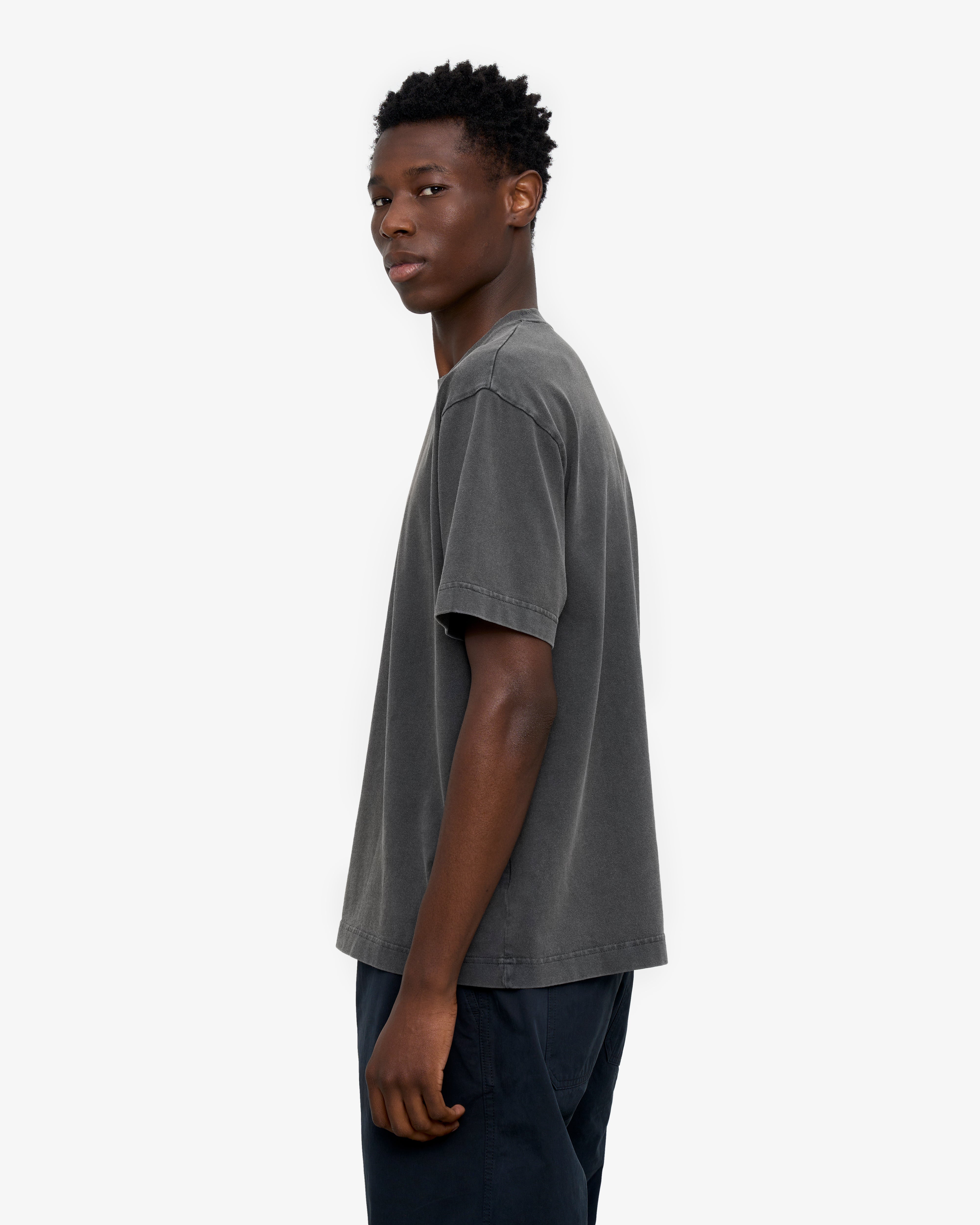 Heavy Organic Boxy Tee - Faded Black