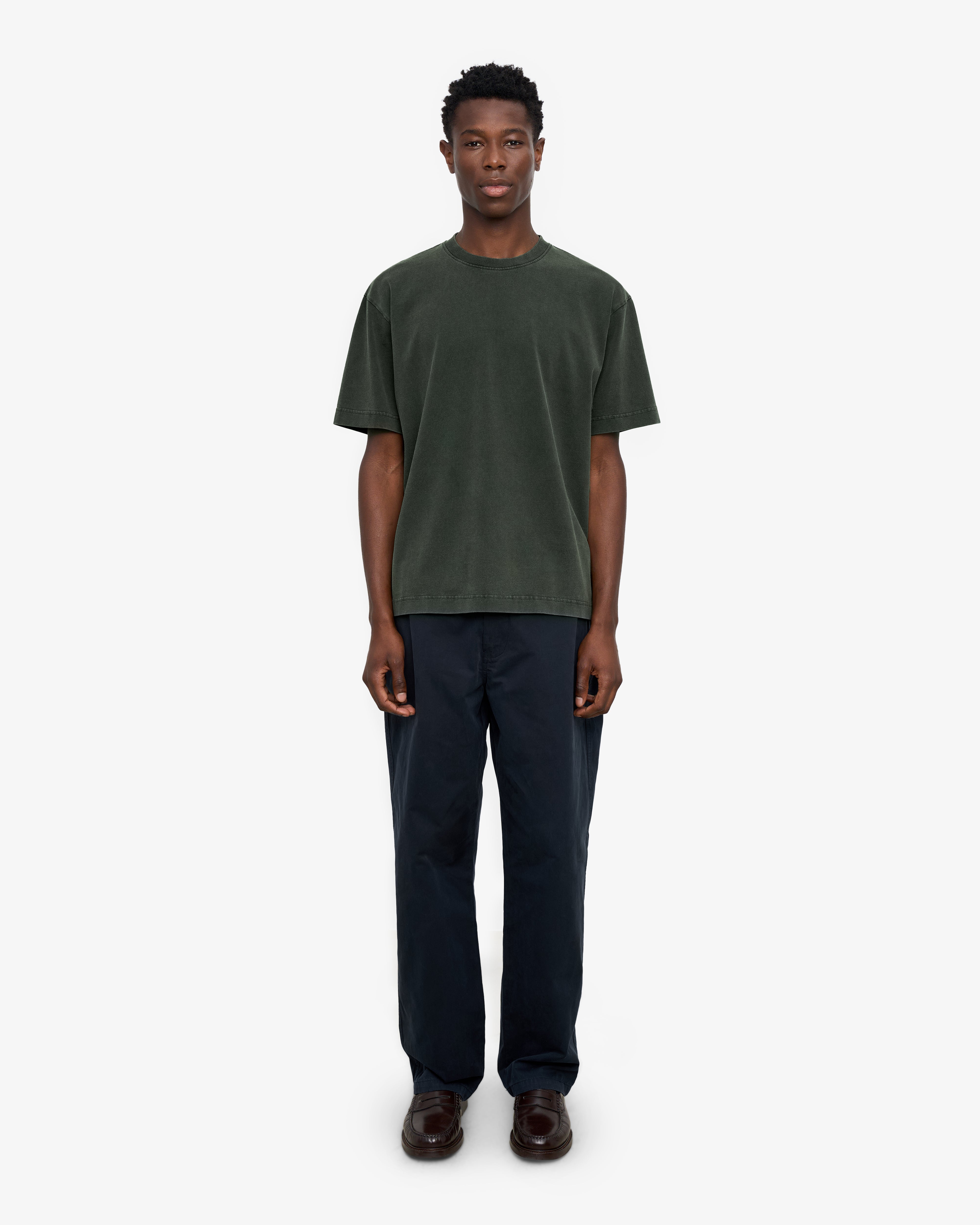 Heavy Organic Boxy Tee - Midnight Forest