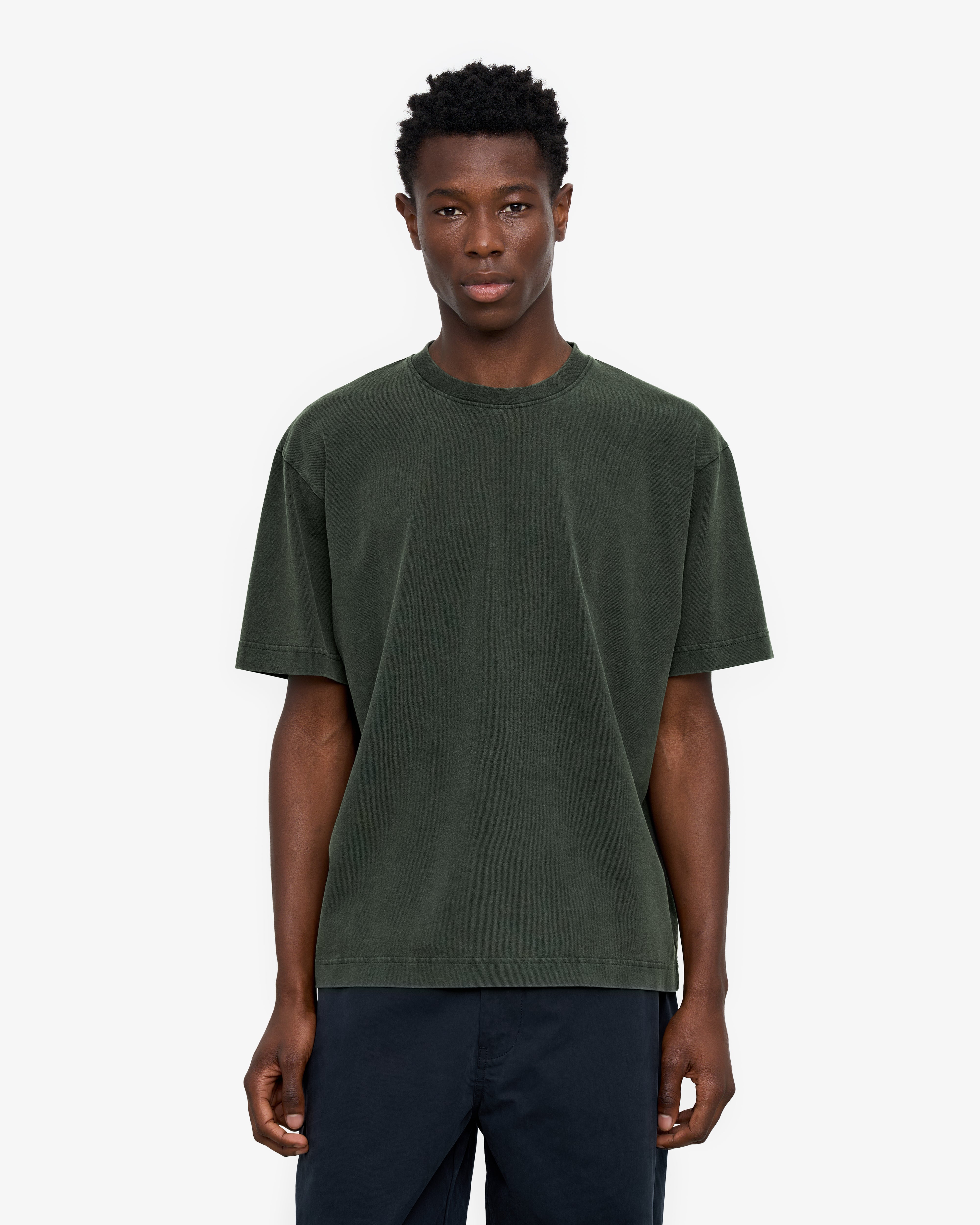 Heavy Organic Boxy Tee - Midnight Forest