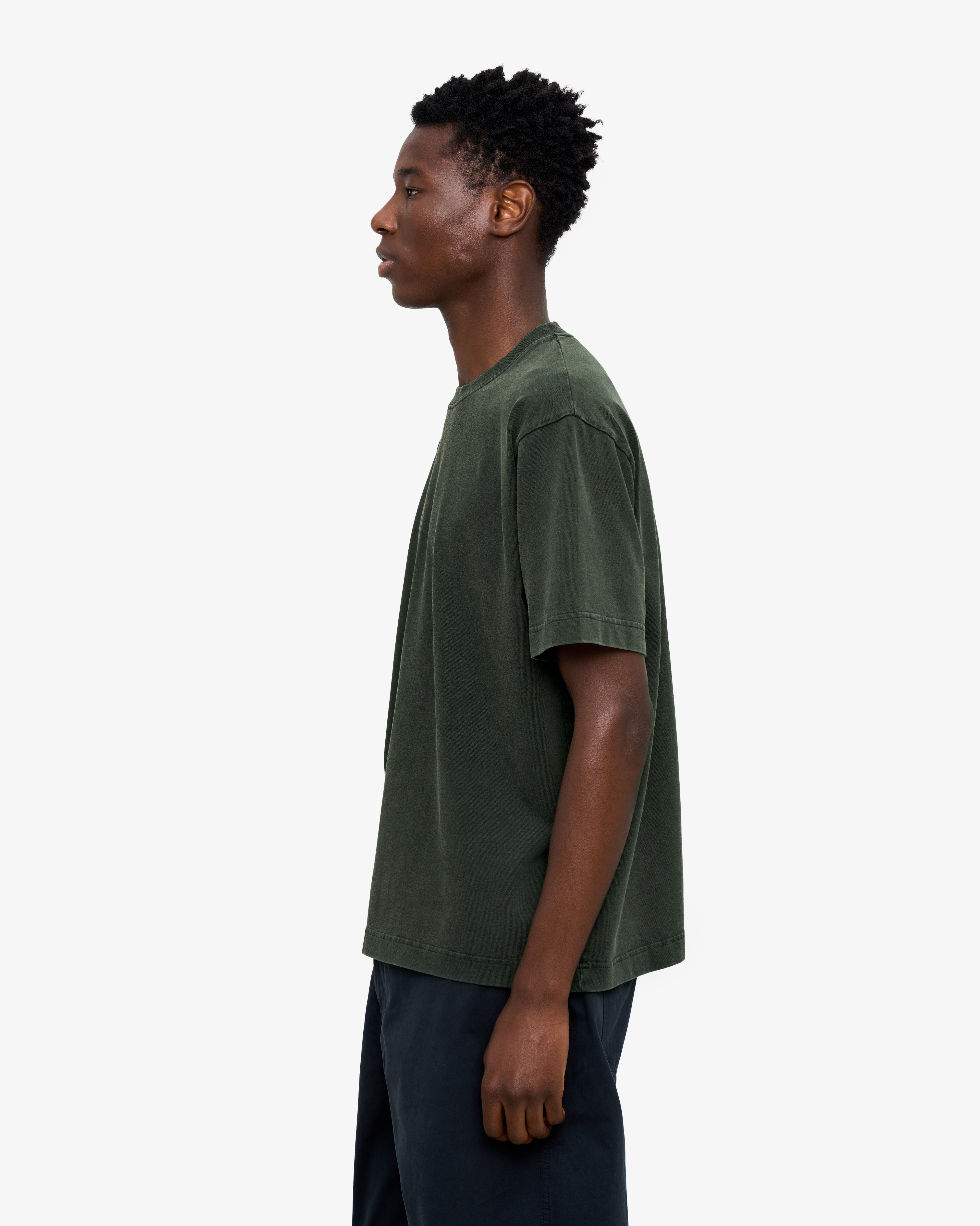 Heavy Organic Boxy Tee - Midnight Forest