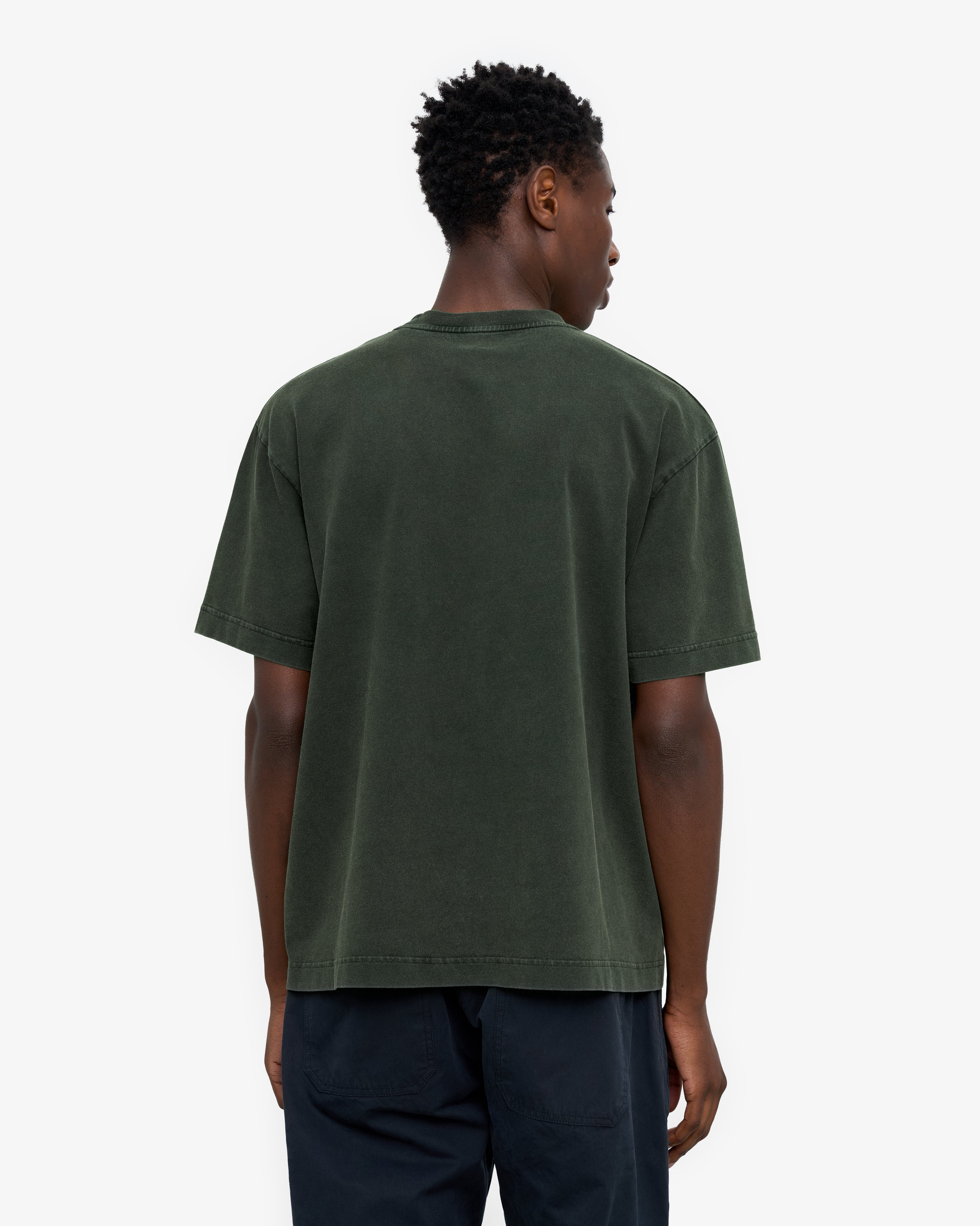 Heavy Organic Boxy Tee - Midnight Forest