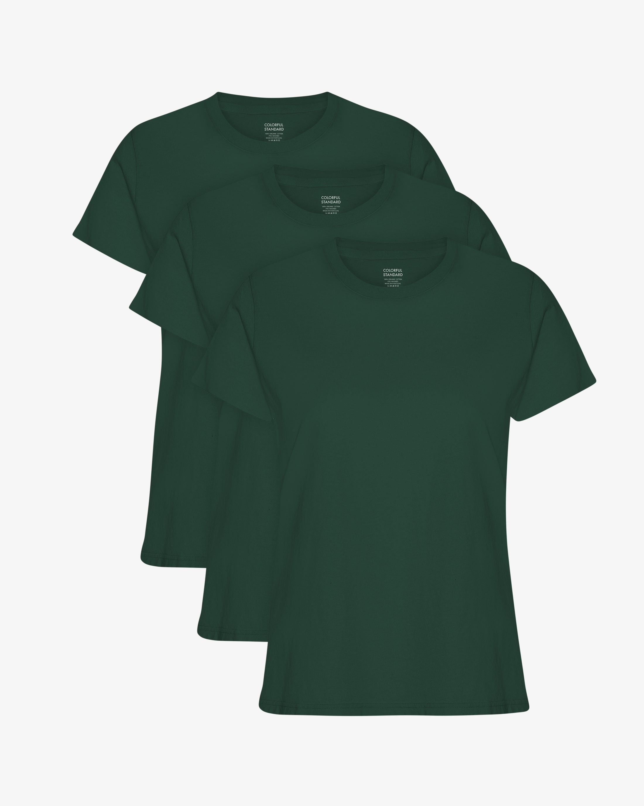 Women Light Organic Tee - Emerald Green (3-Pack)