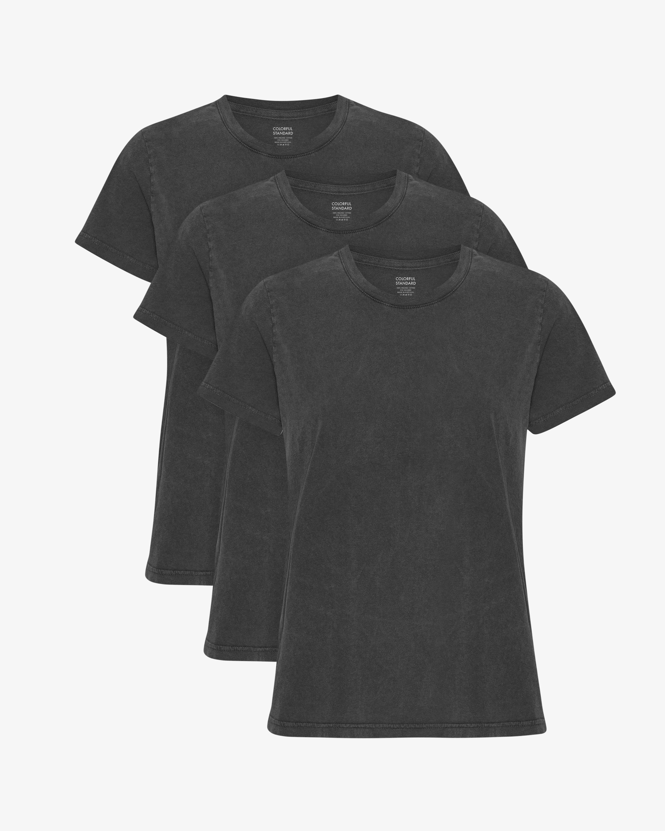 Women Light Organic Tee - Faded Black (3-Pack)