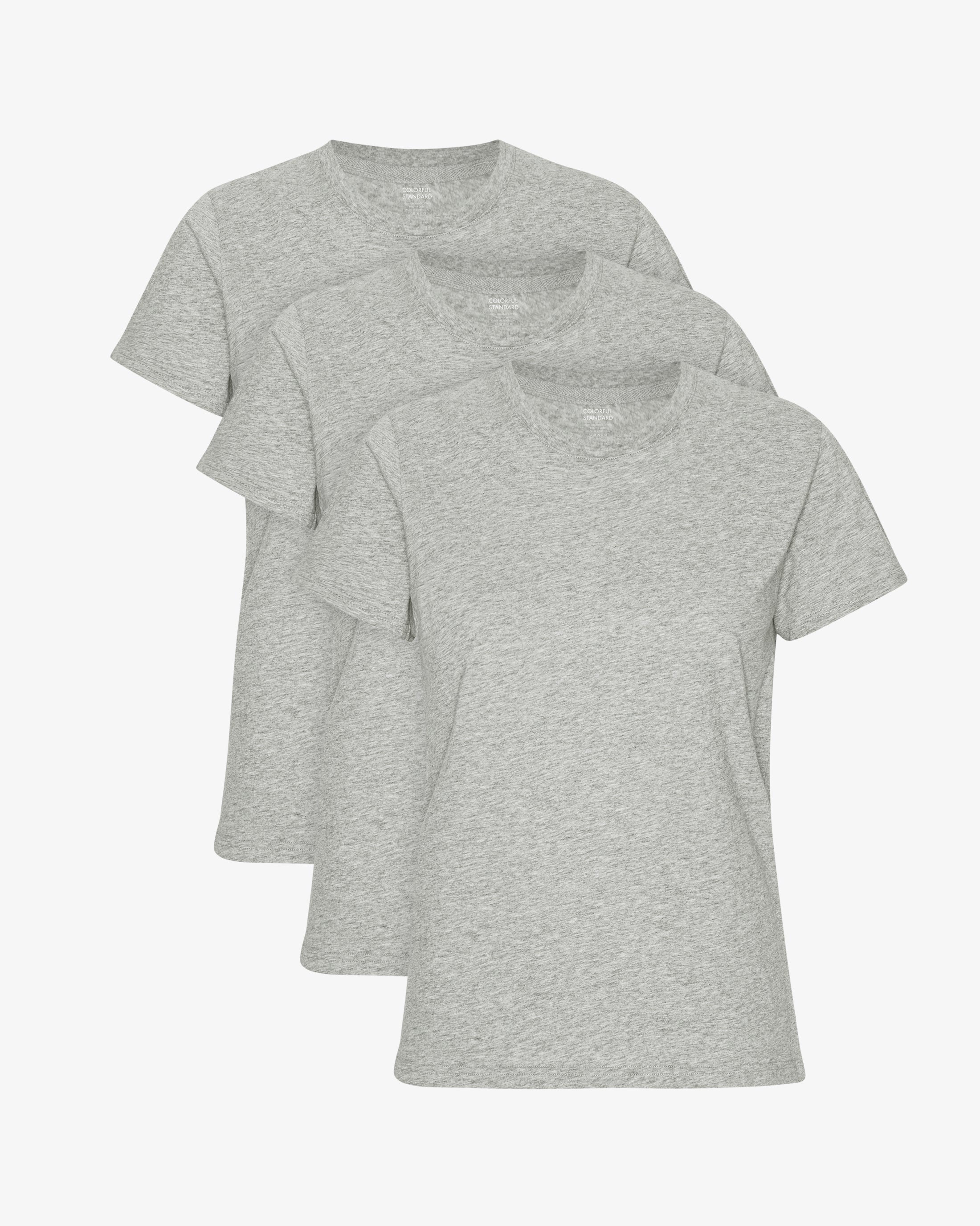 Women Light Organic Tee - Heather Grey (3-Pack)