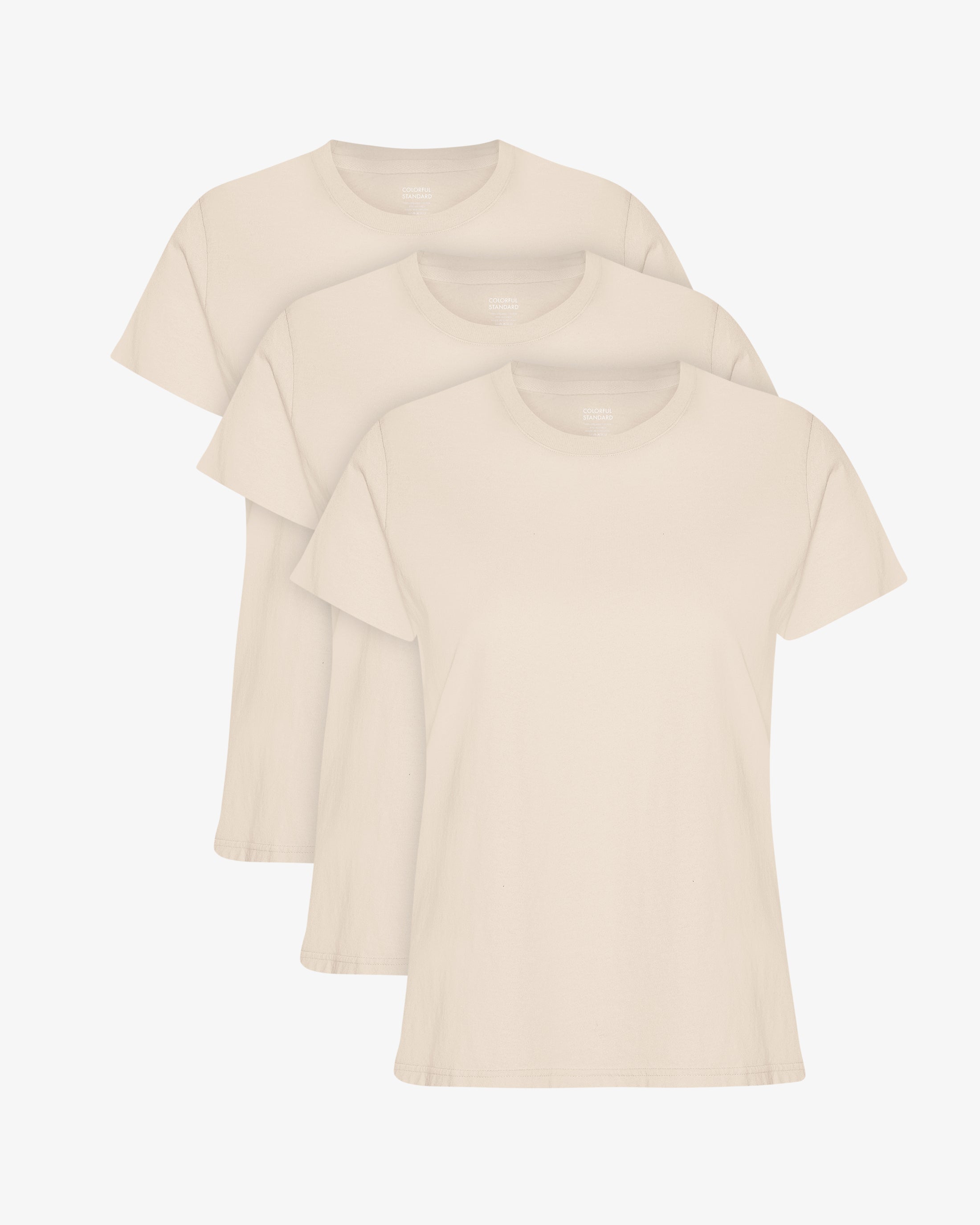 Women Light Organic Tee - Ivory White (3-Pack)