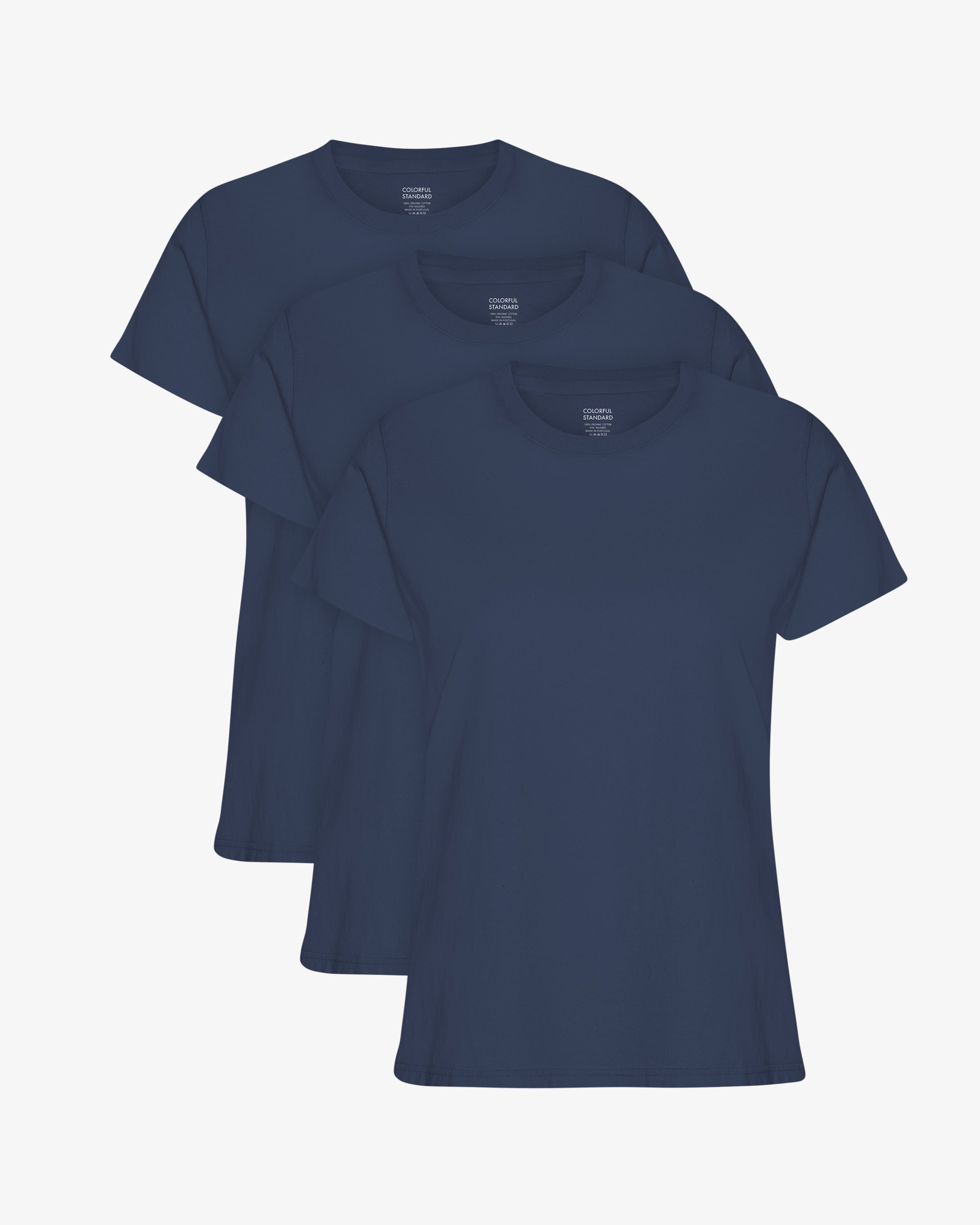 Women Light Organic Tee - Petrol Blue (3-Pack)