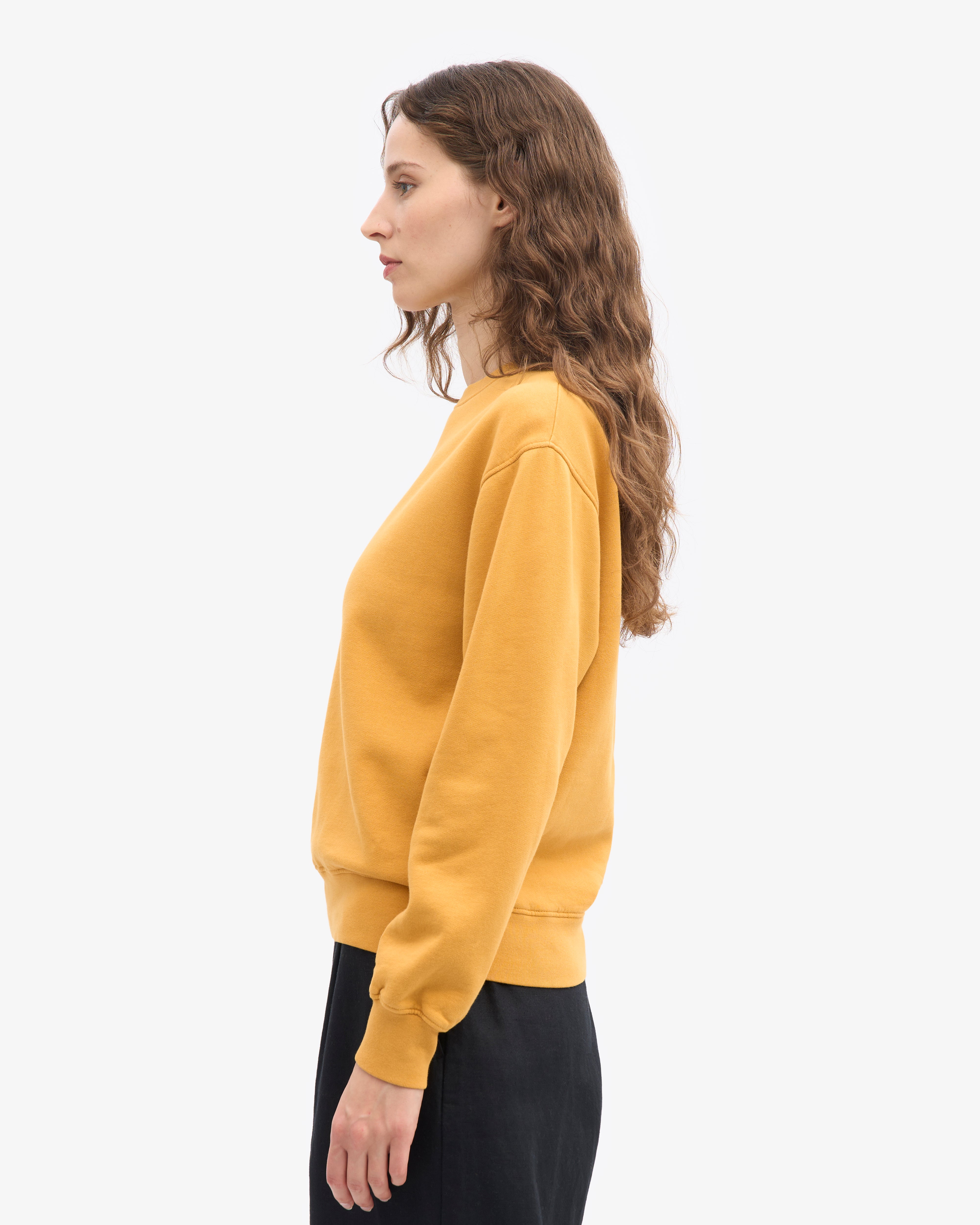 Women Classic Organic Crew - Burned Yellow