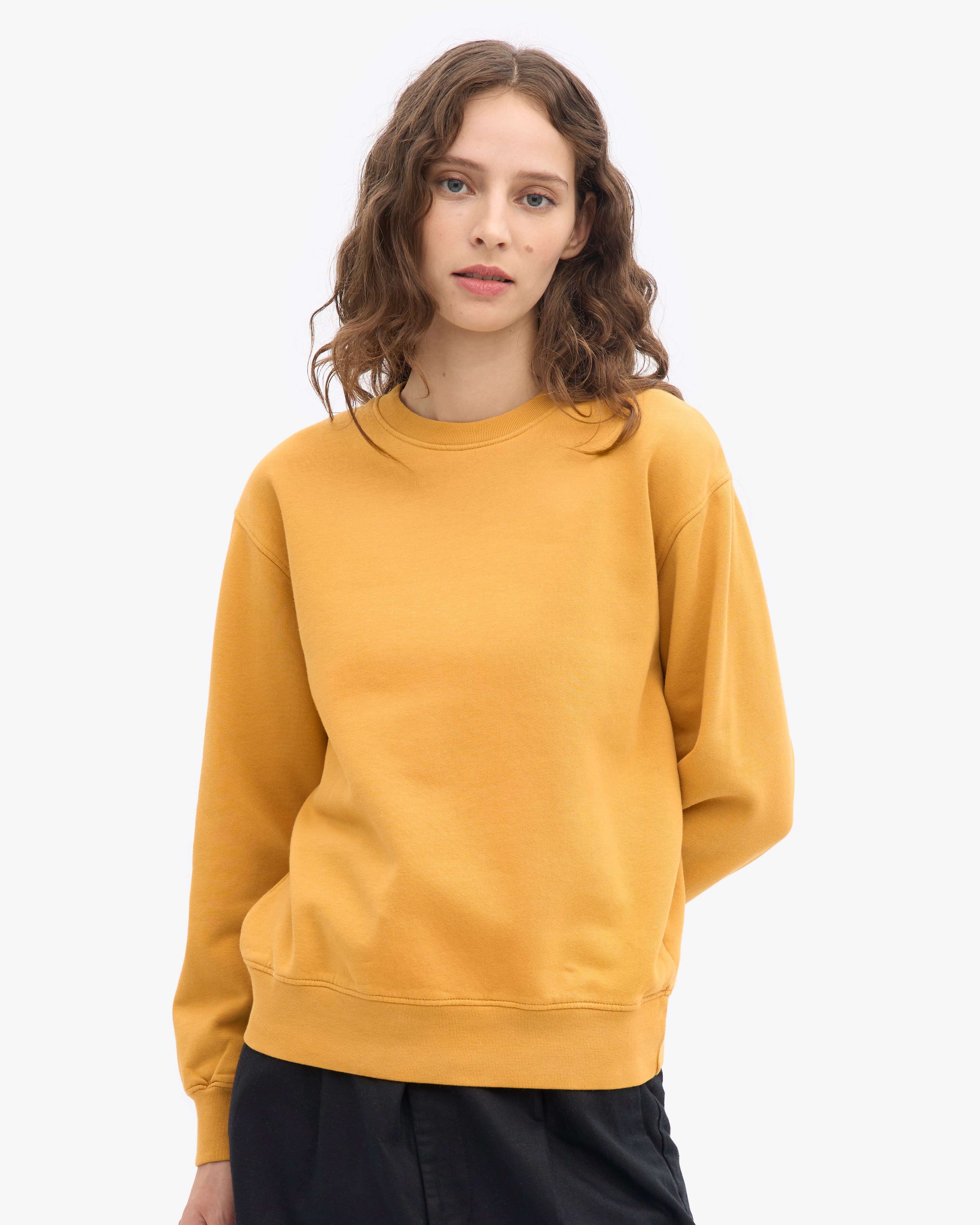 Women Classic Organic Crew - Burned Yellow