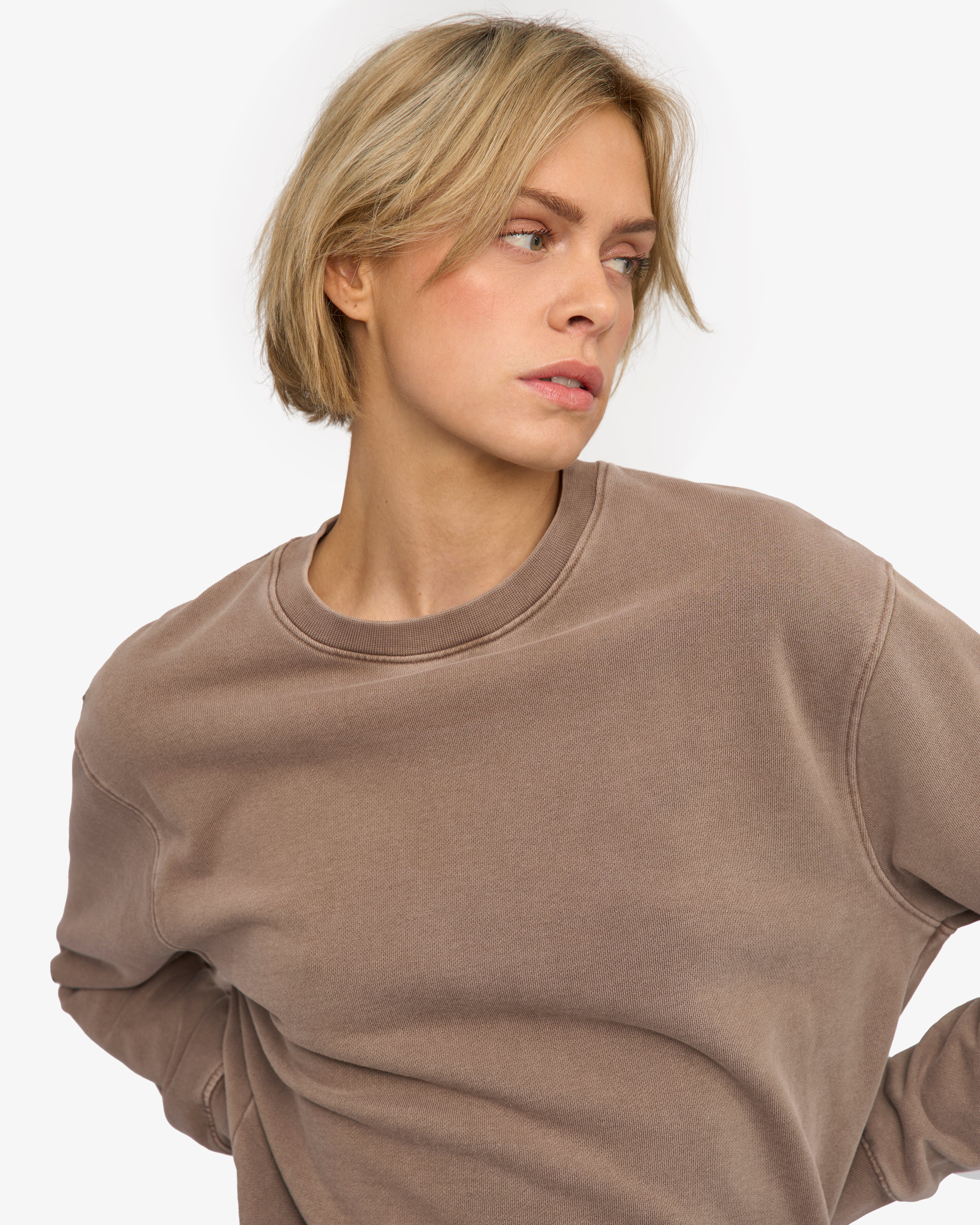 Women Classic Organic Crew - Faded Khaki
