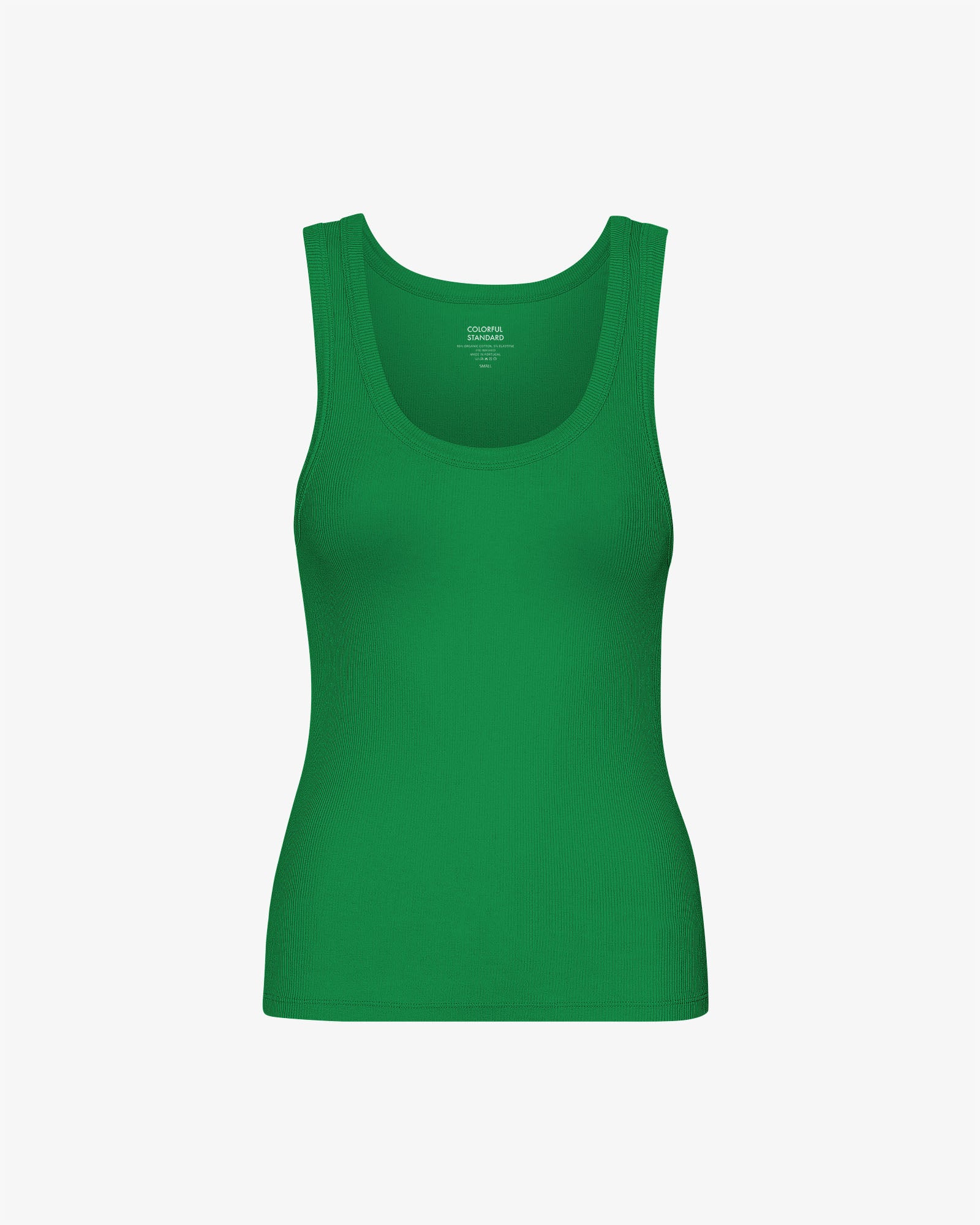 Women Organic Rib Tank Top - Kelly Green