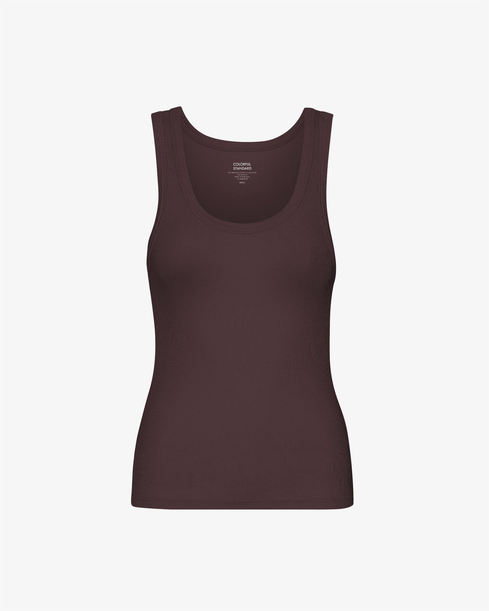 Women Organic Rib Tank Top - Oxblood Red