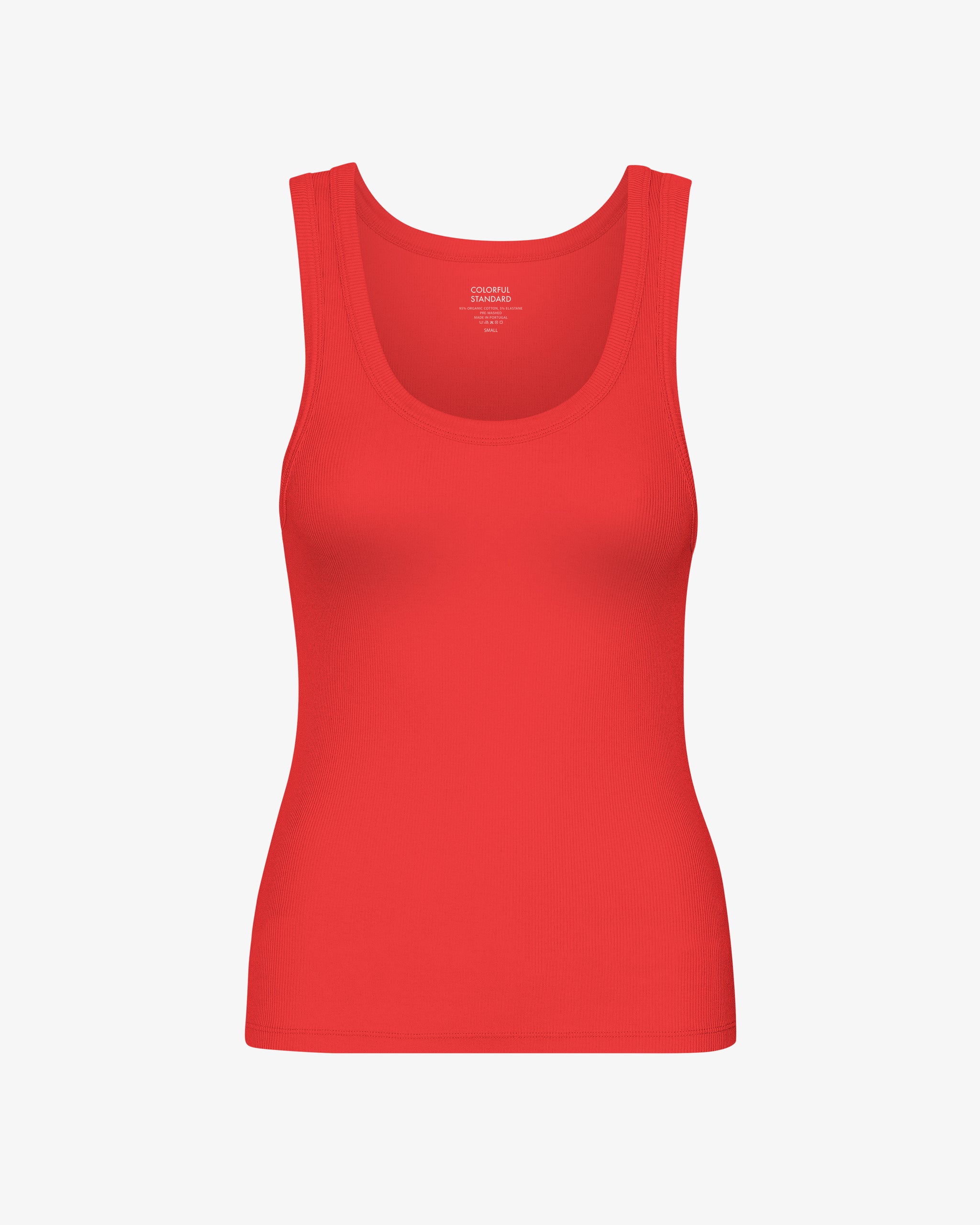 Women Organic Rib Tank Top - Red Tangerine – Colorful Standard
