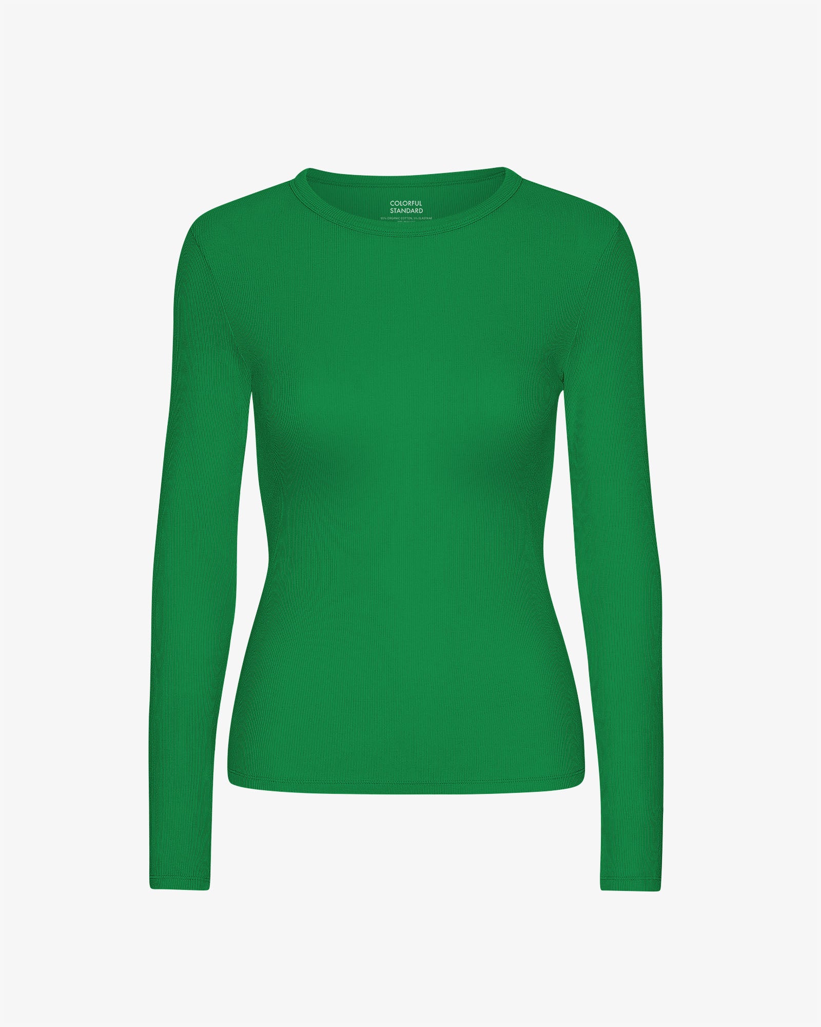 Women Organic Rib LS T-Shirt - Kelly Green