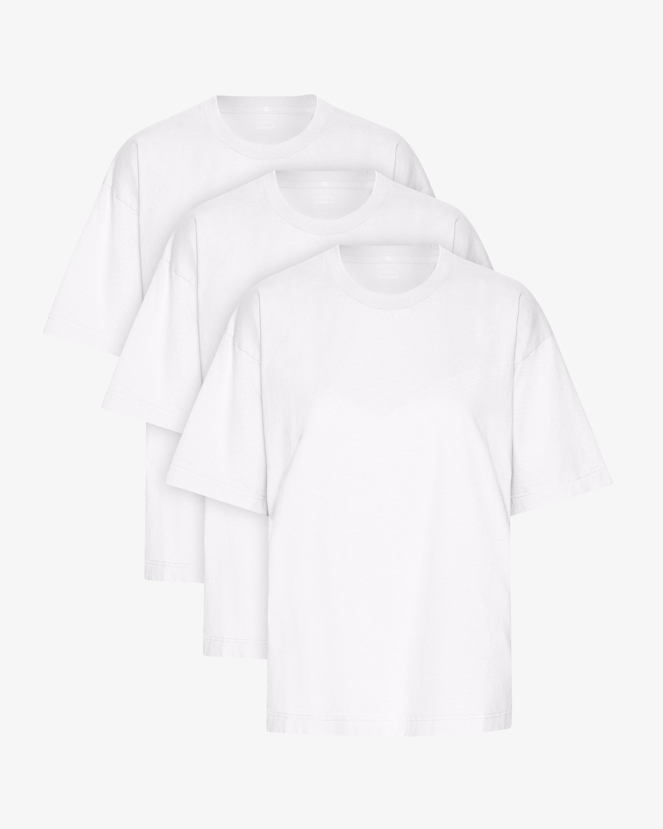 Oversized Organic T-Shirt - Optical White (3-Pack)