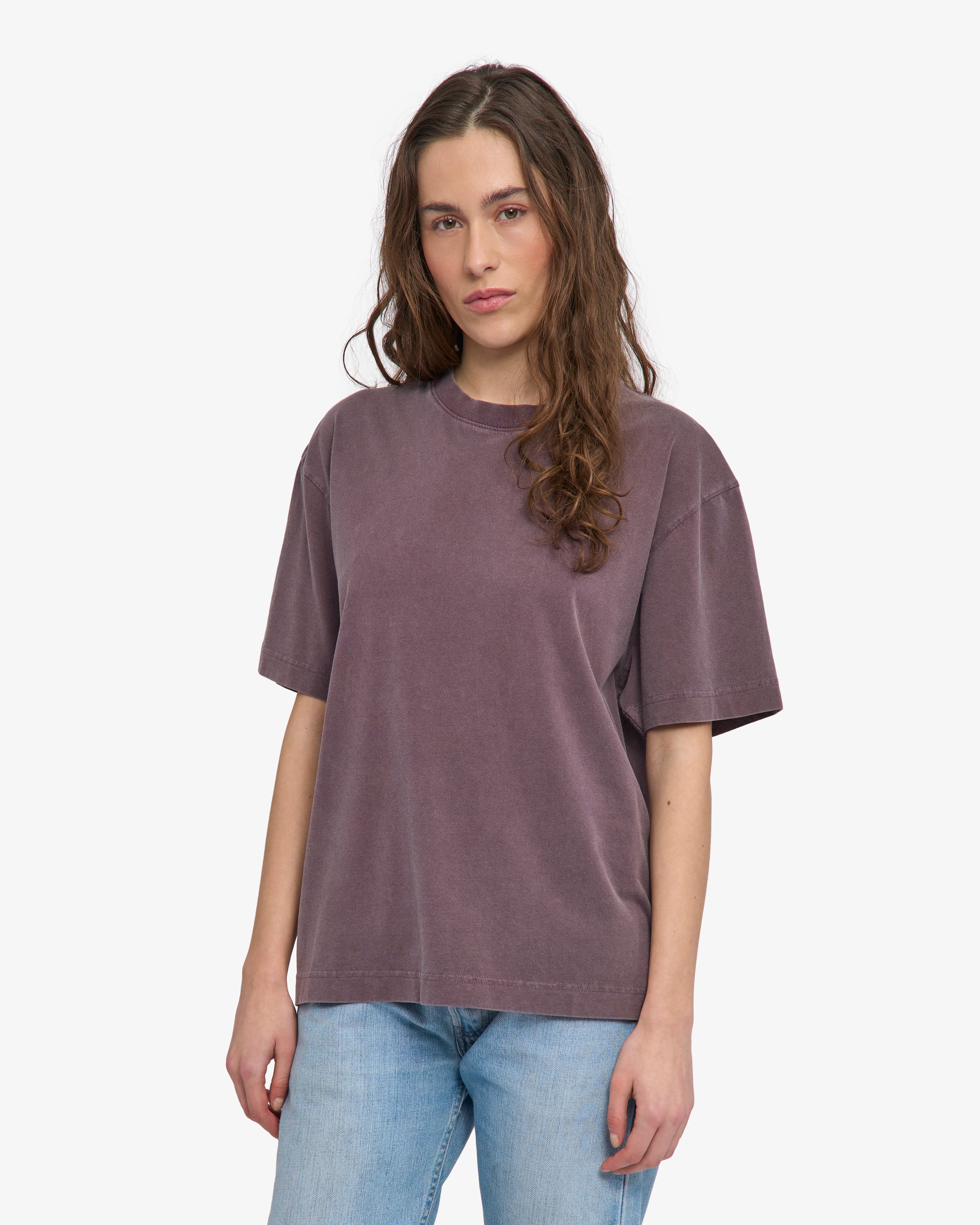 Oversized Organic T-Shirt - Faded Grape