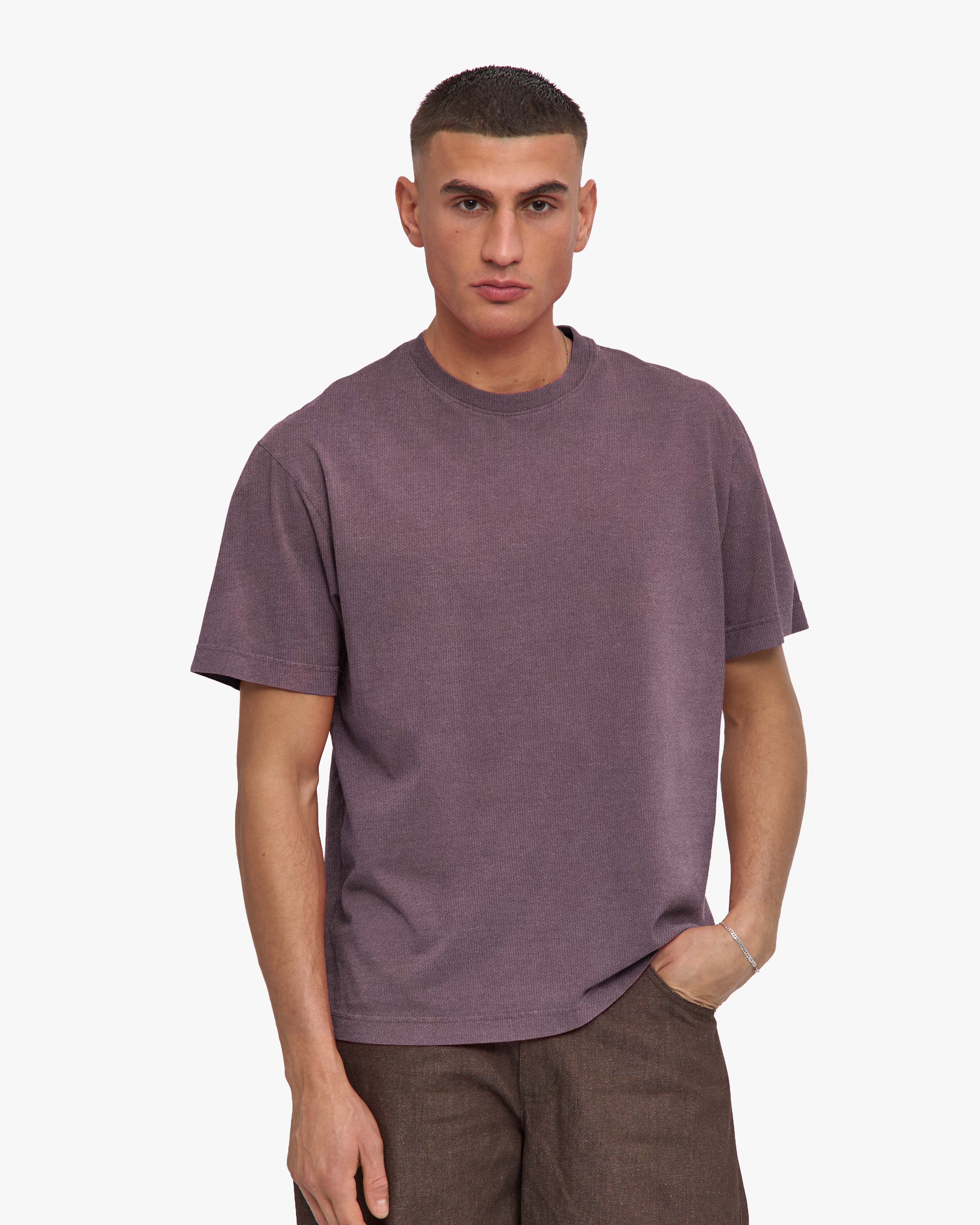 Oversized Organic T-Shirt - Faded Grape