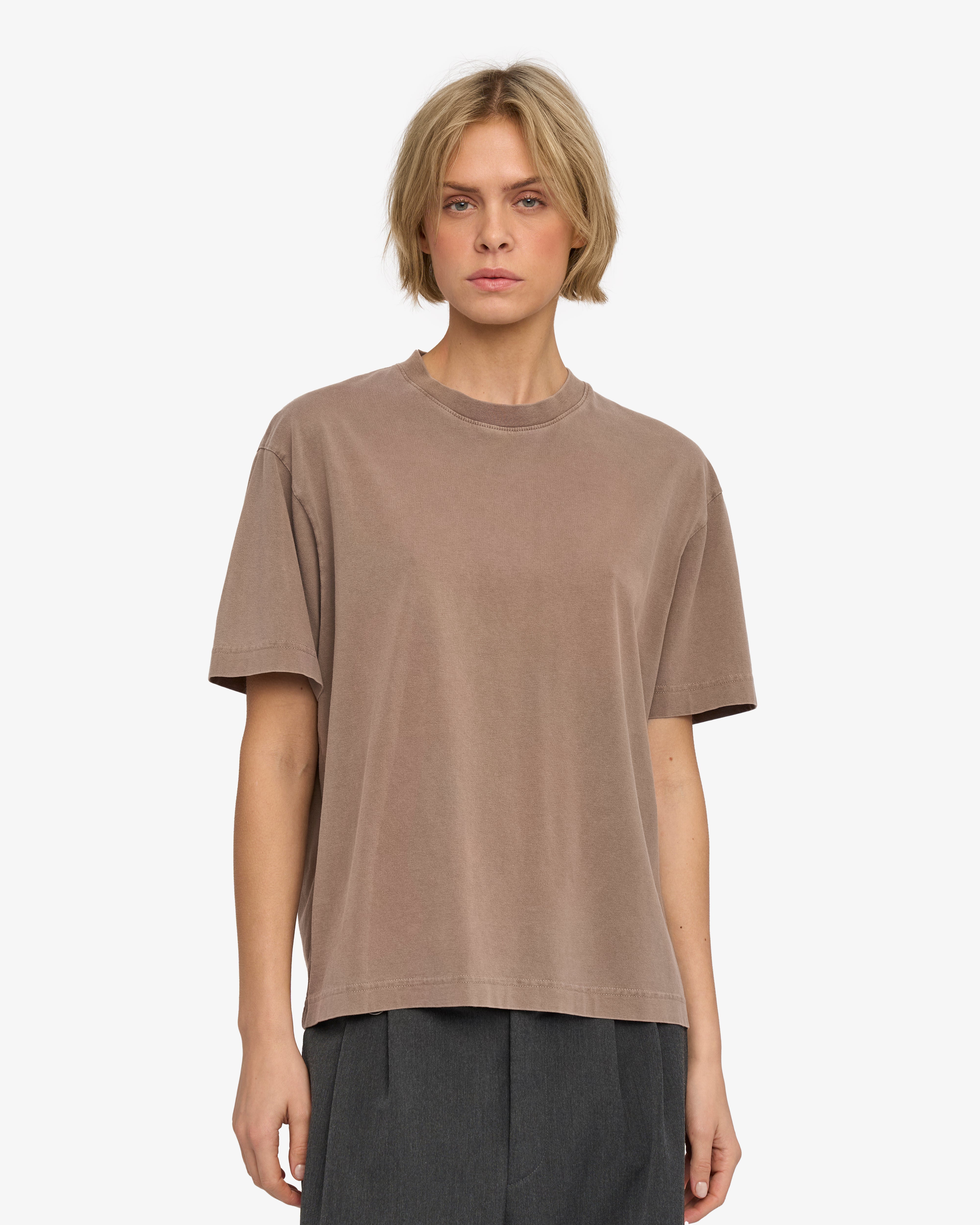 Oversized Organic T-Shirt - Faded Khaki