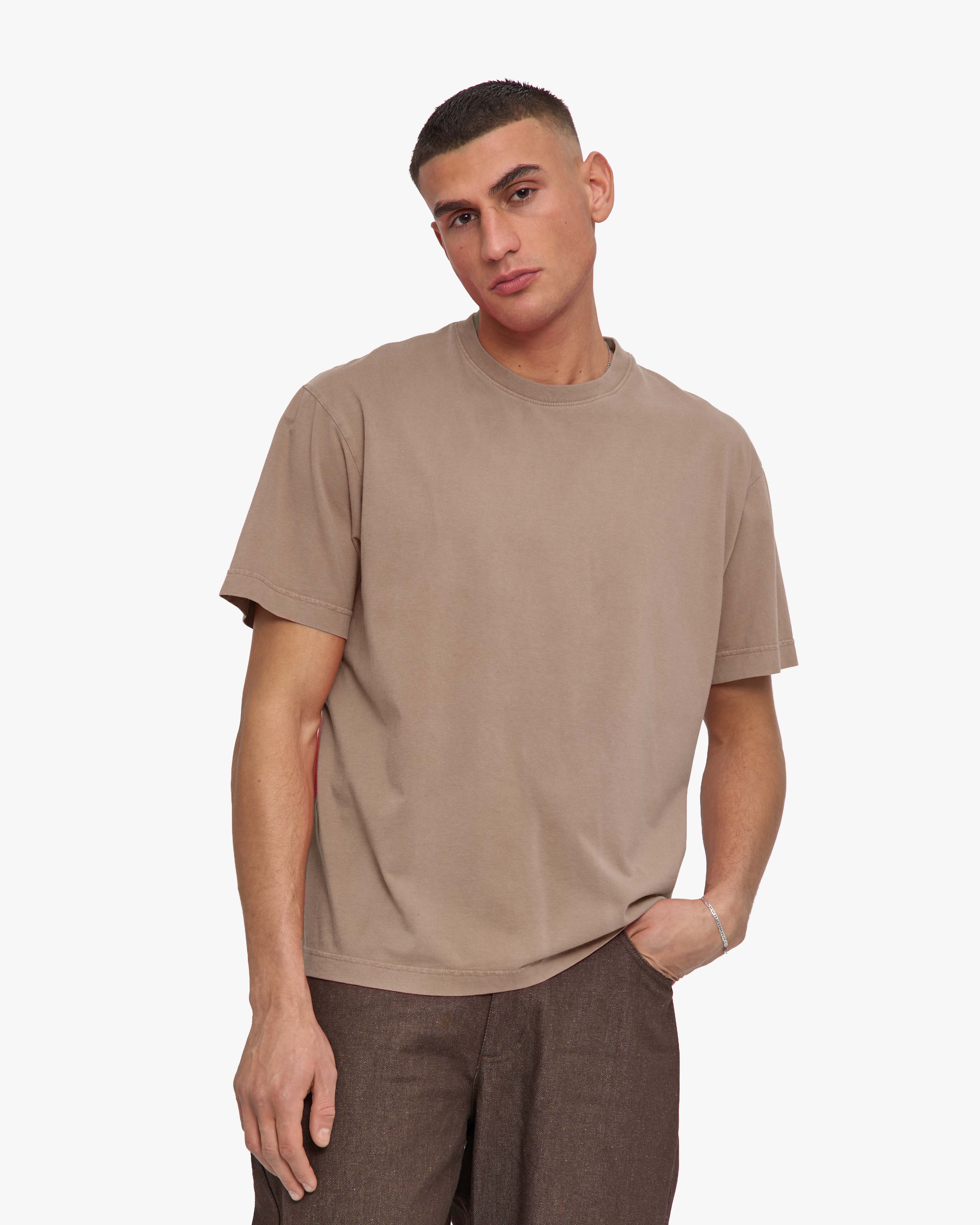 Oversized Organic T-Shirt - Faded Khaki