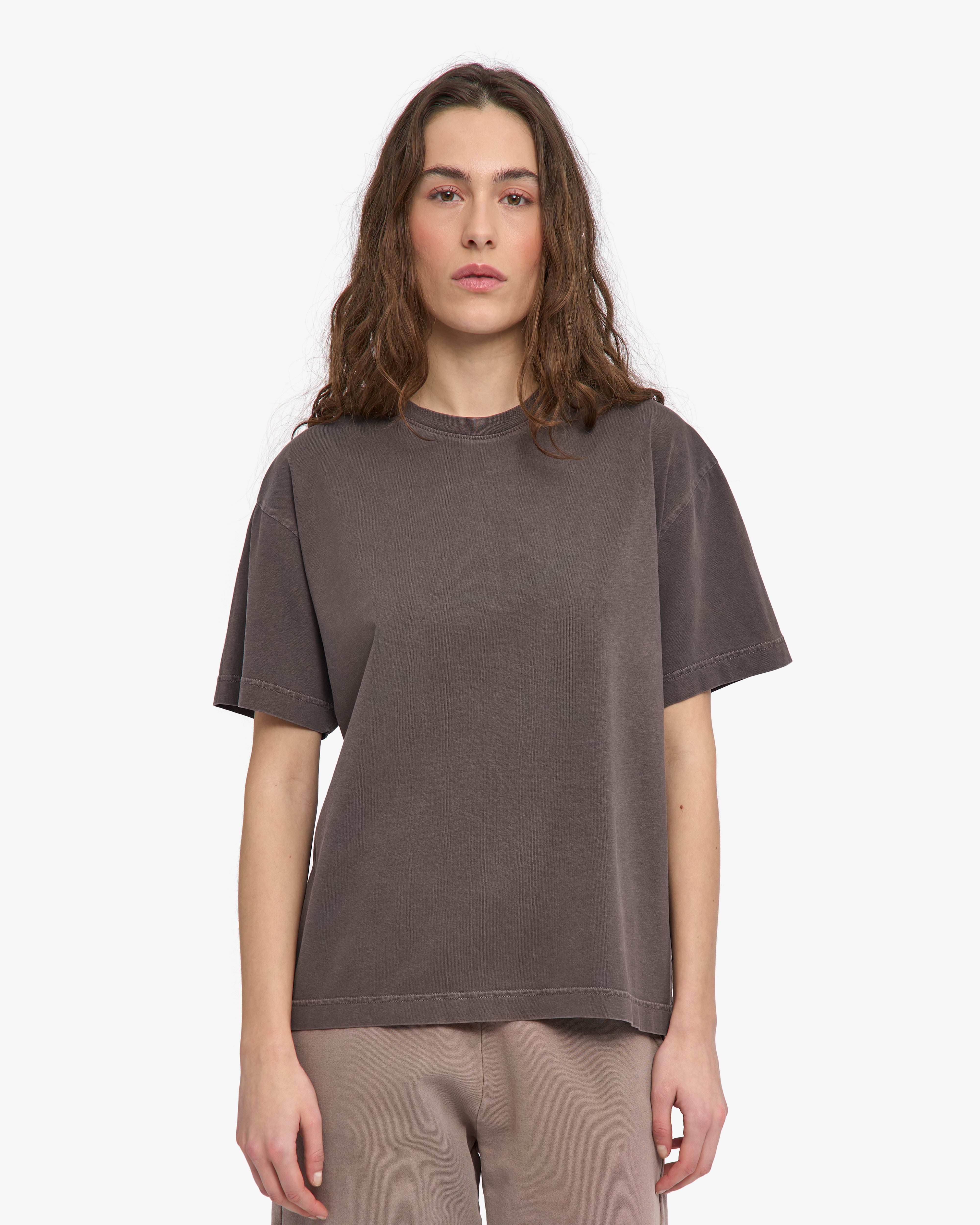 Oversized Organic T-Shirt - Faded Mud