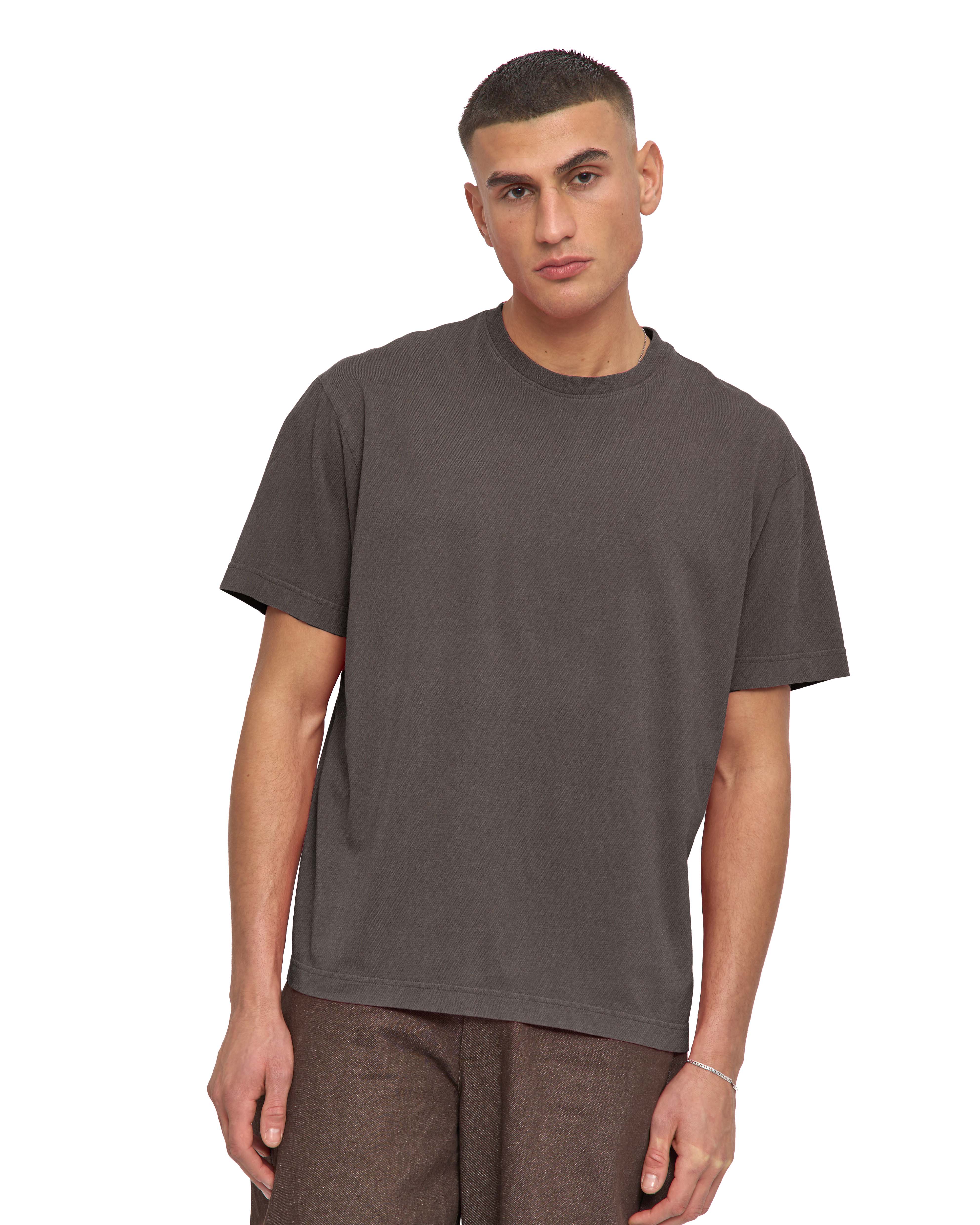 Oversized Organic T-Shirt - Faded Mud