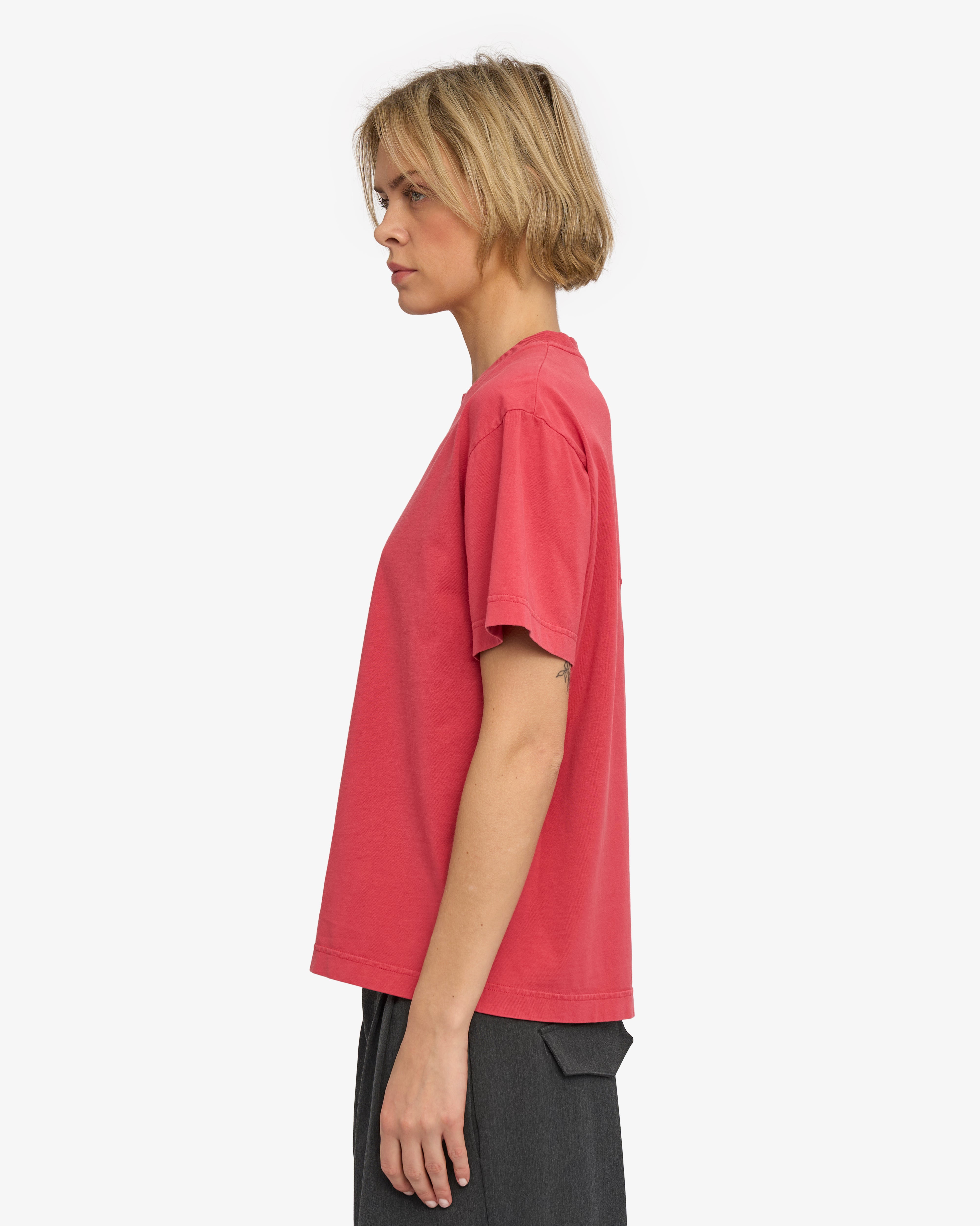 Oversized Organic T-Shirt - Faded Red