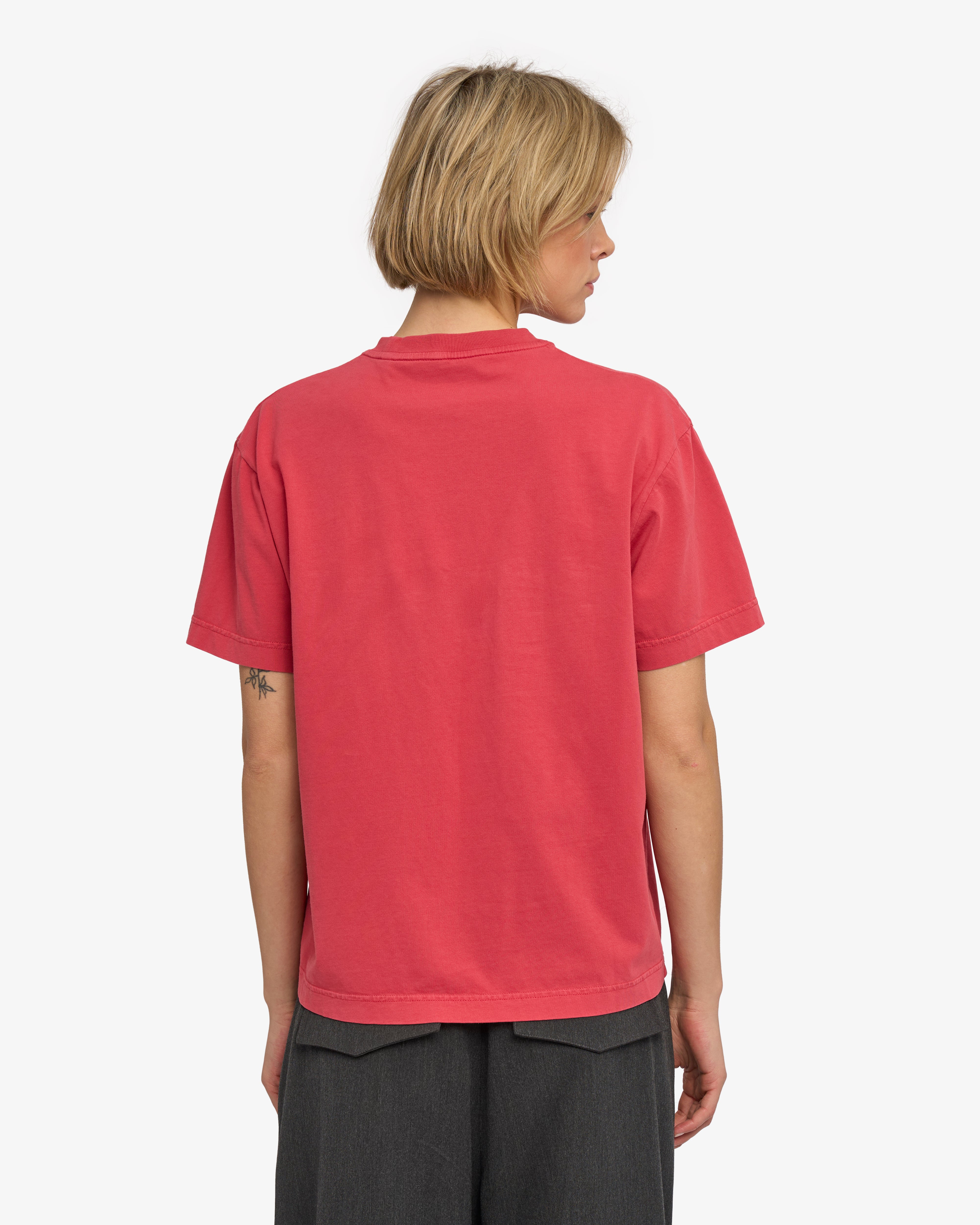 Oversized Organic T-Shirt - Faded Red