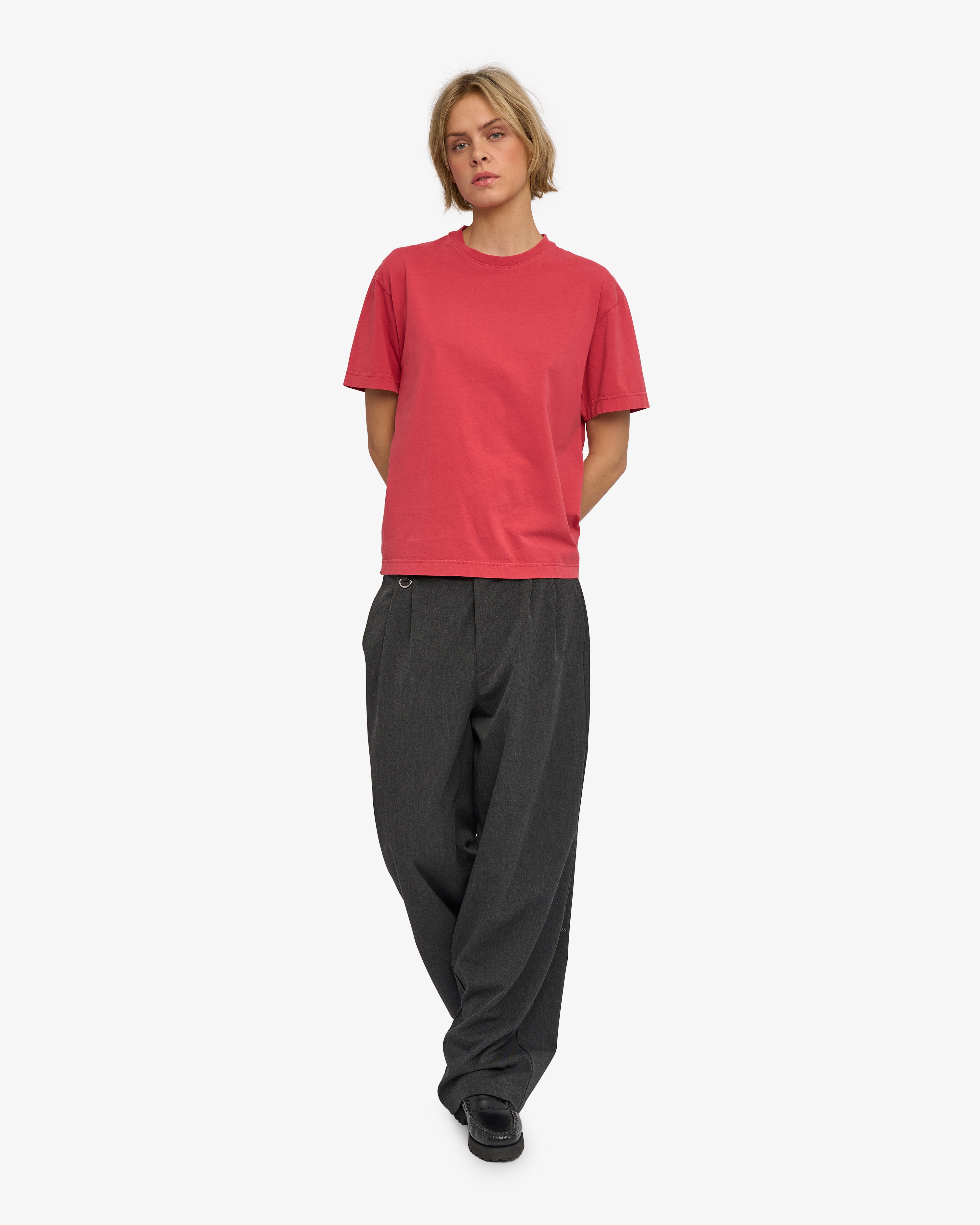 Oversized Organic T-Shirt - Faded Red