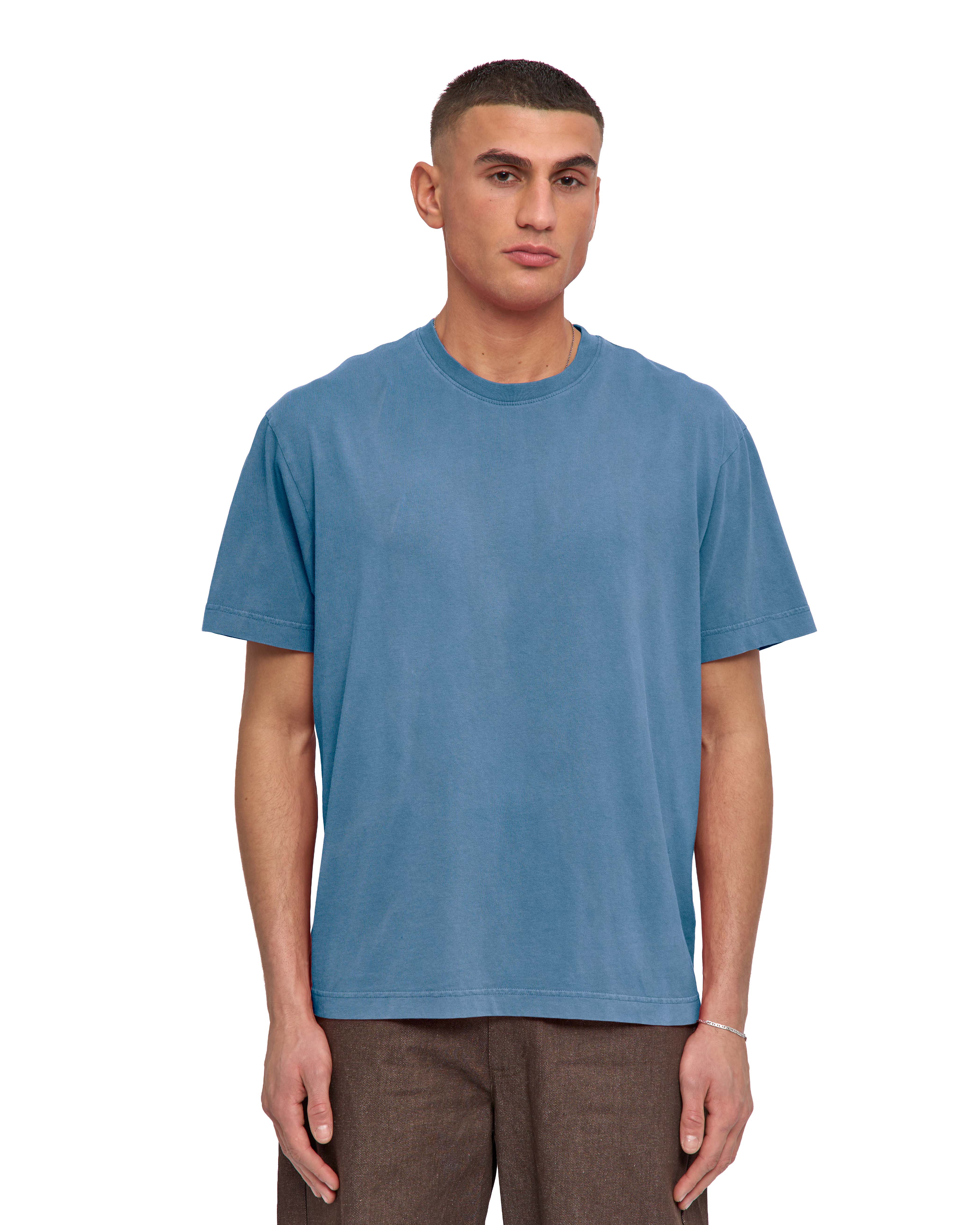 Oversized Organic T-Shirt - Faded Indigo