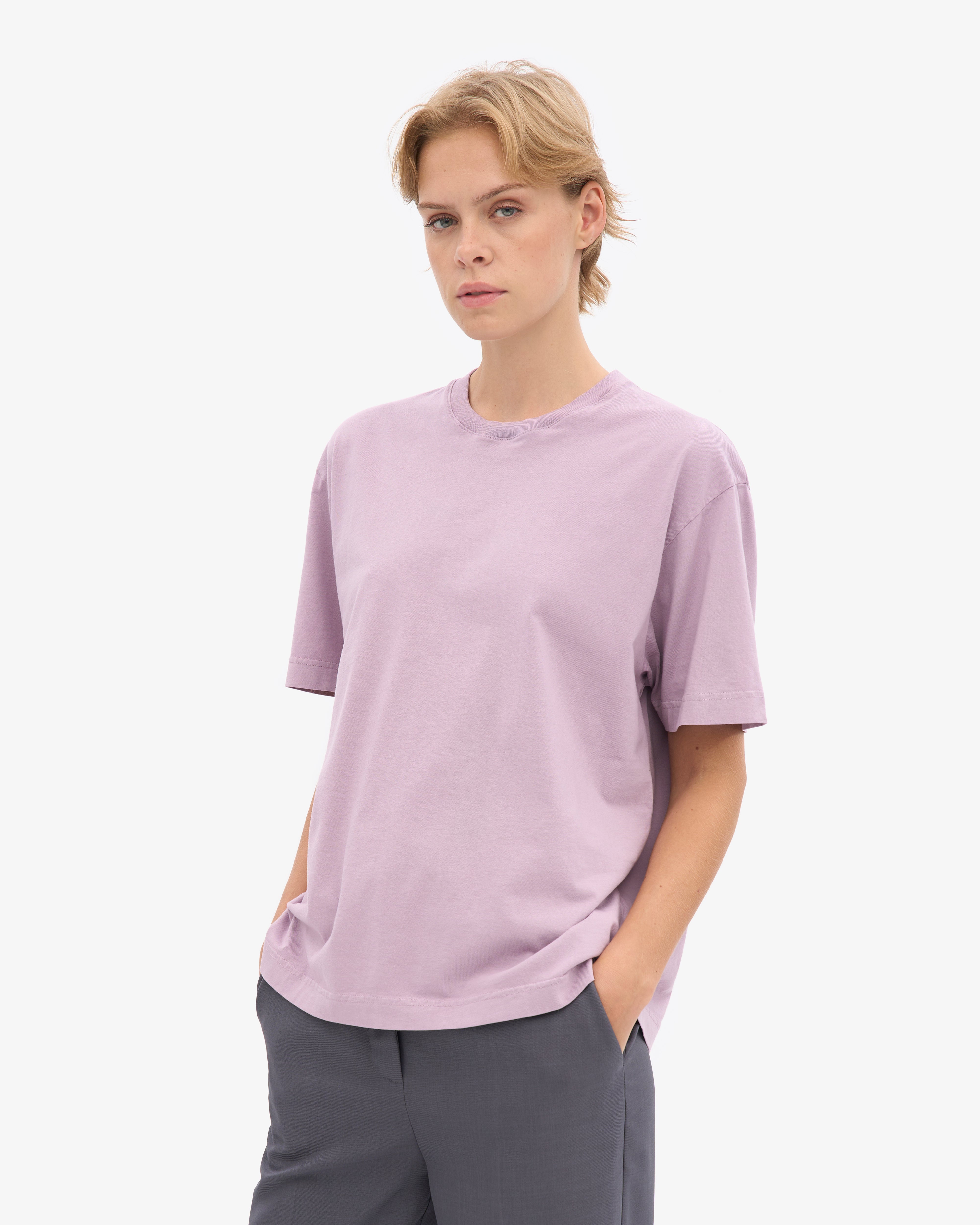 Oversized Organic T-Shirt - Pearly Purple