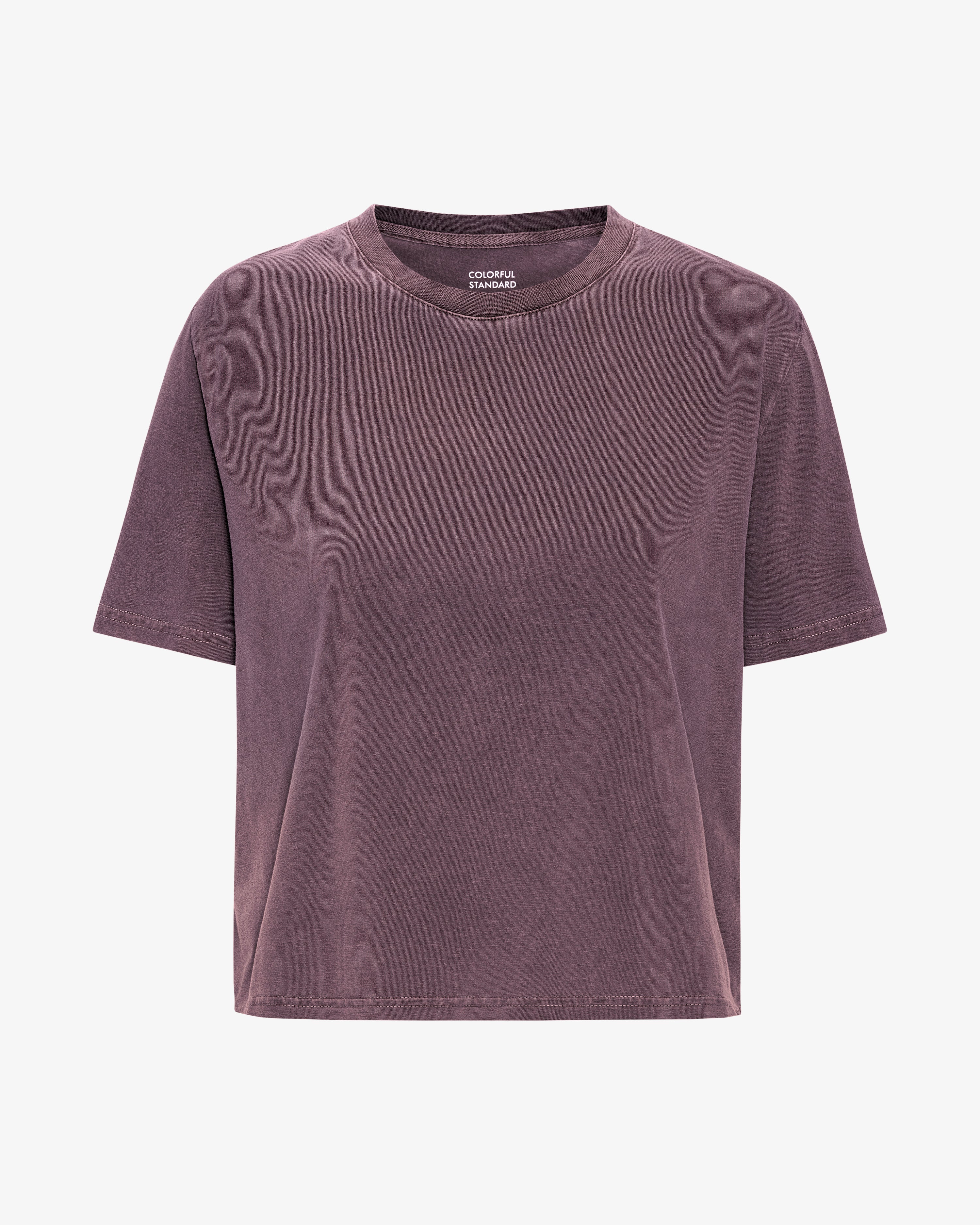 Organic Boxy Crop Tee - Faded Mud – Colorful Standard