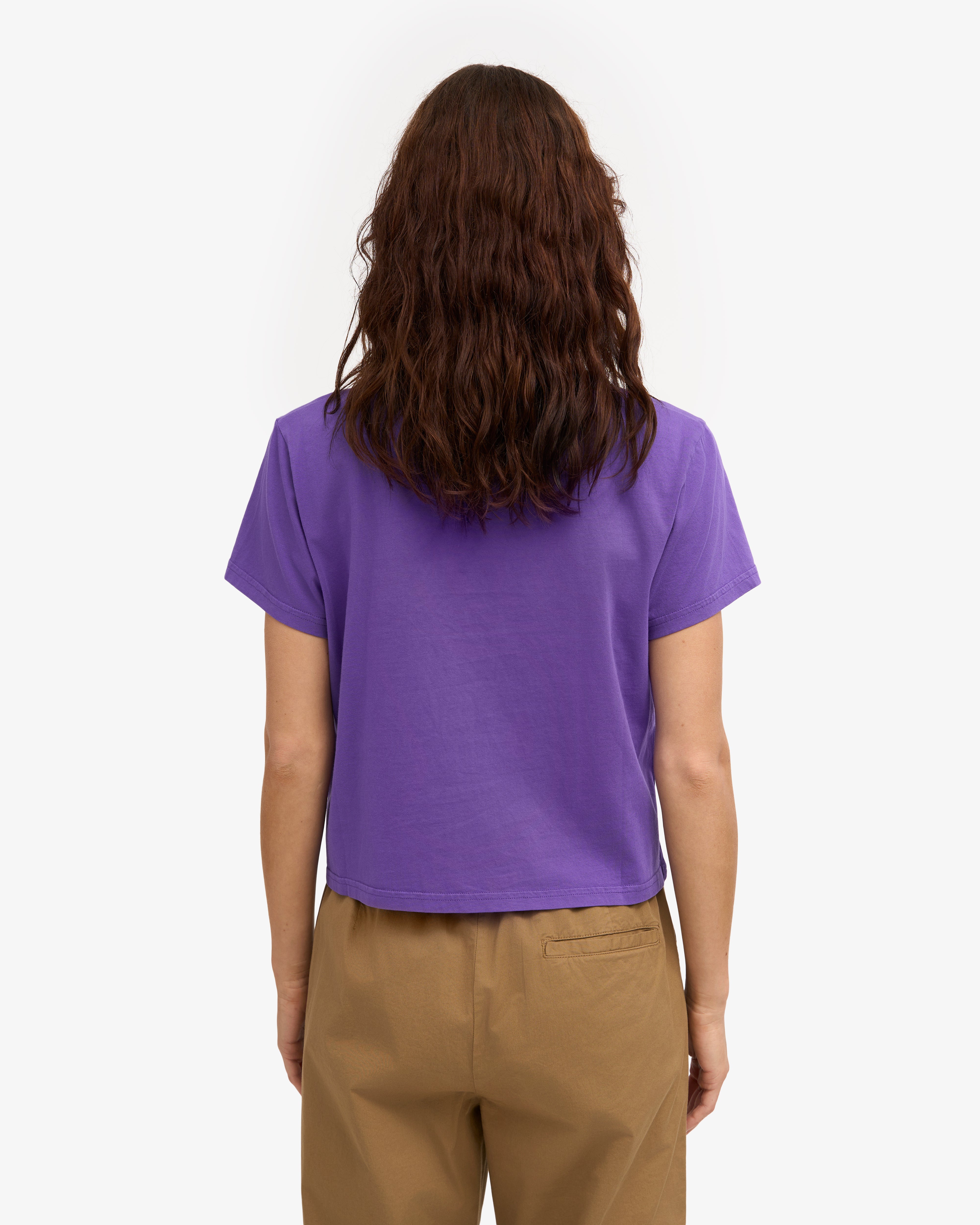 Organic Boxy Crop Tee - Ultra Violet