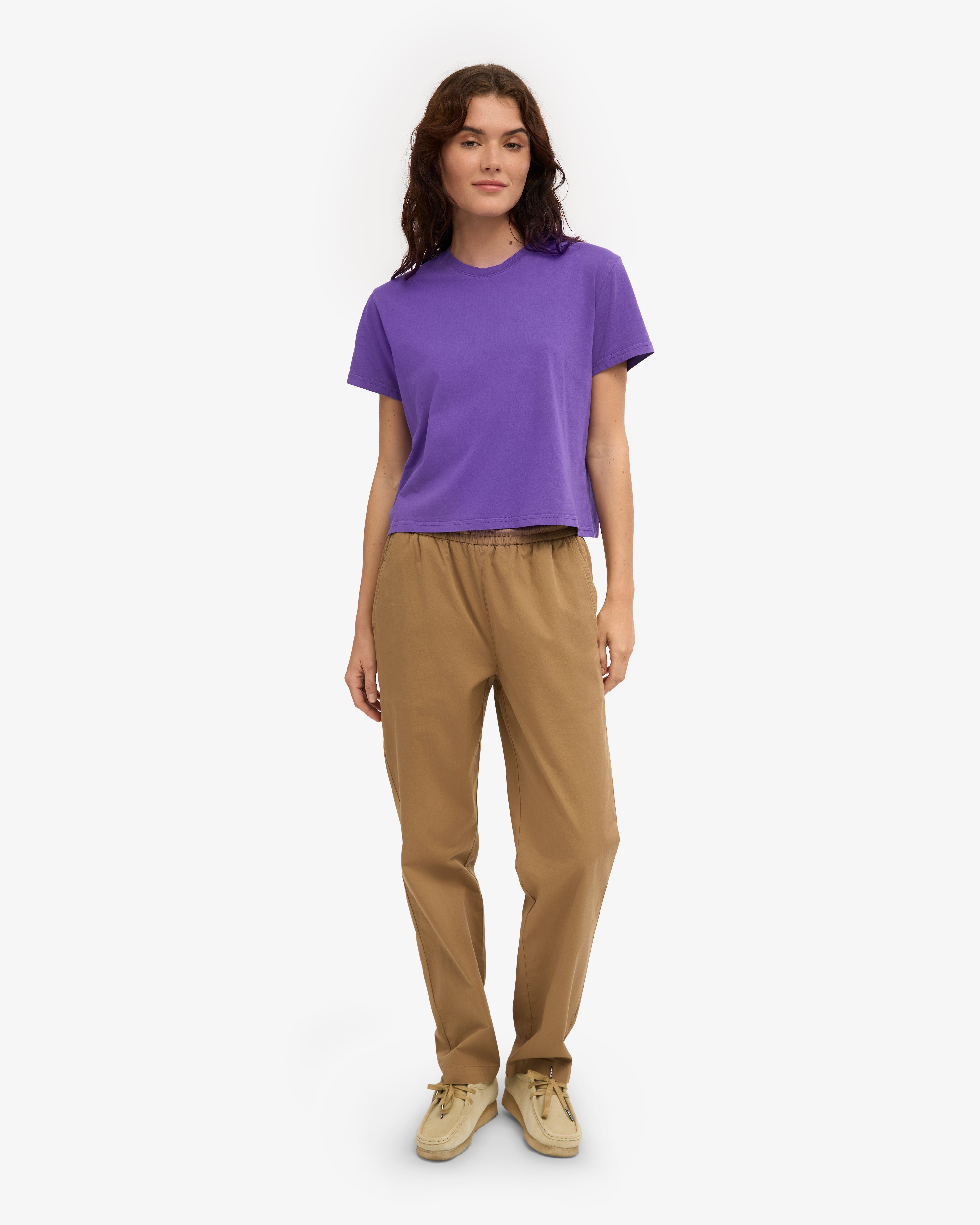 Organic Boxy Crop Tee - Ultra Violet