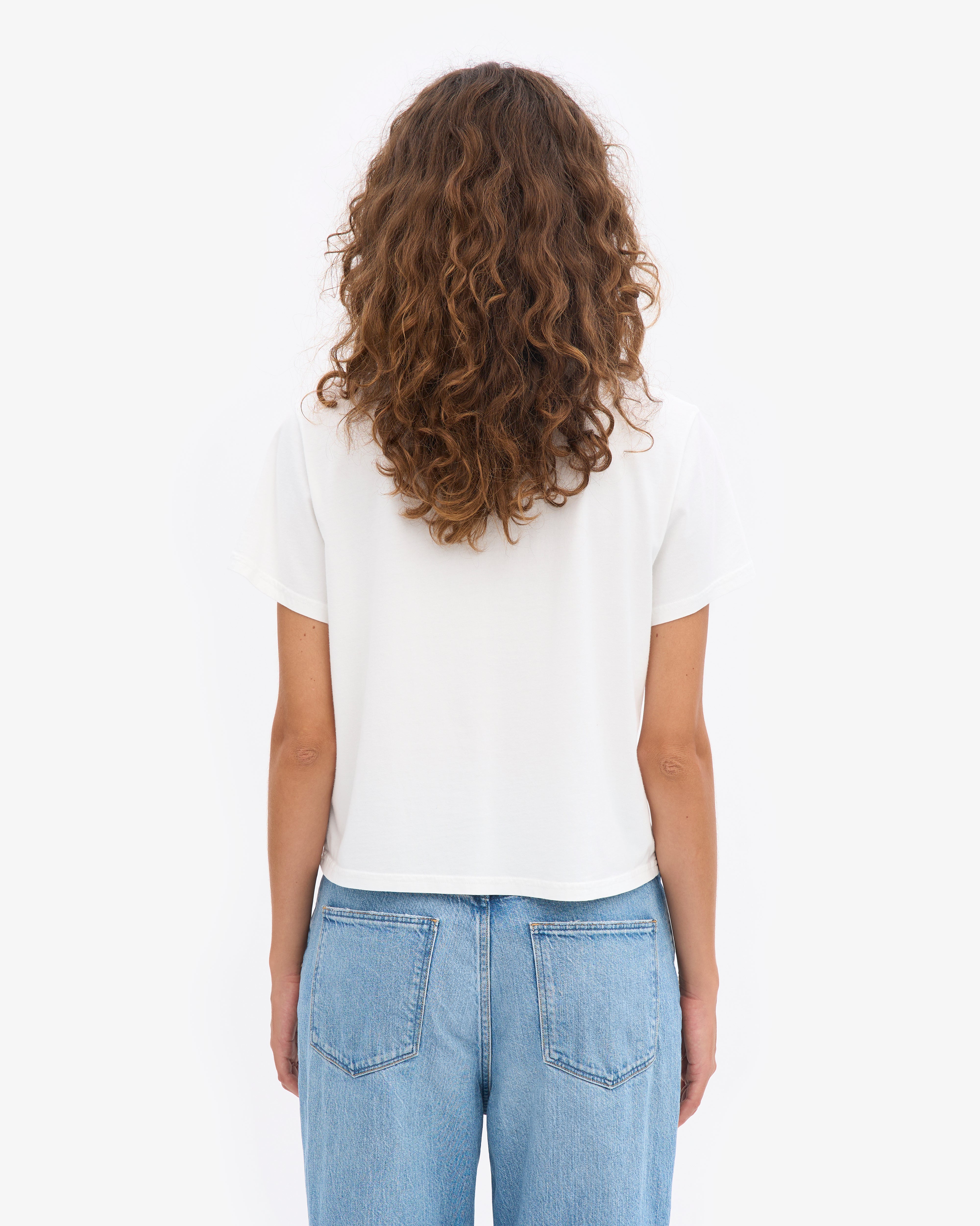 Organic Boxy Crop Tee - Optical White