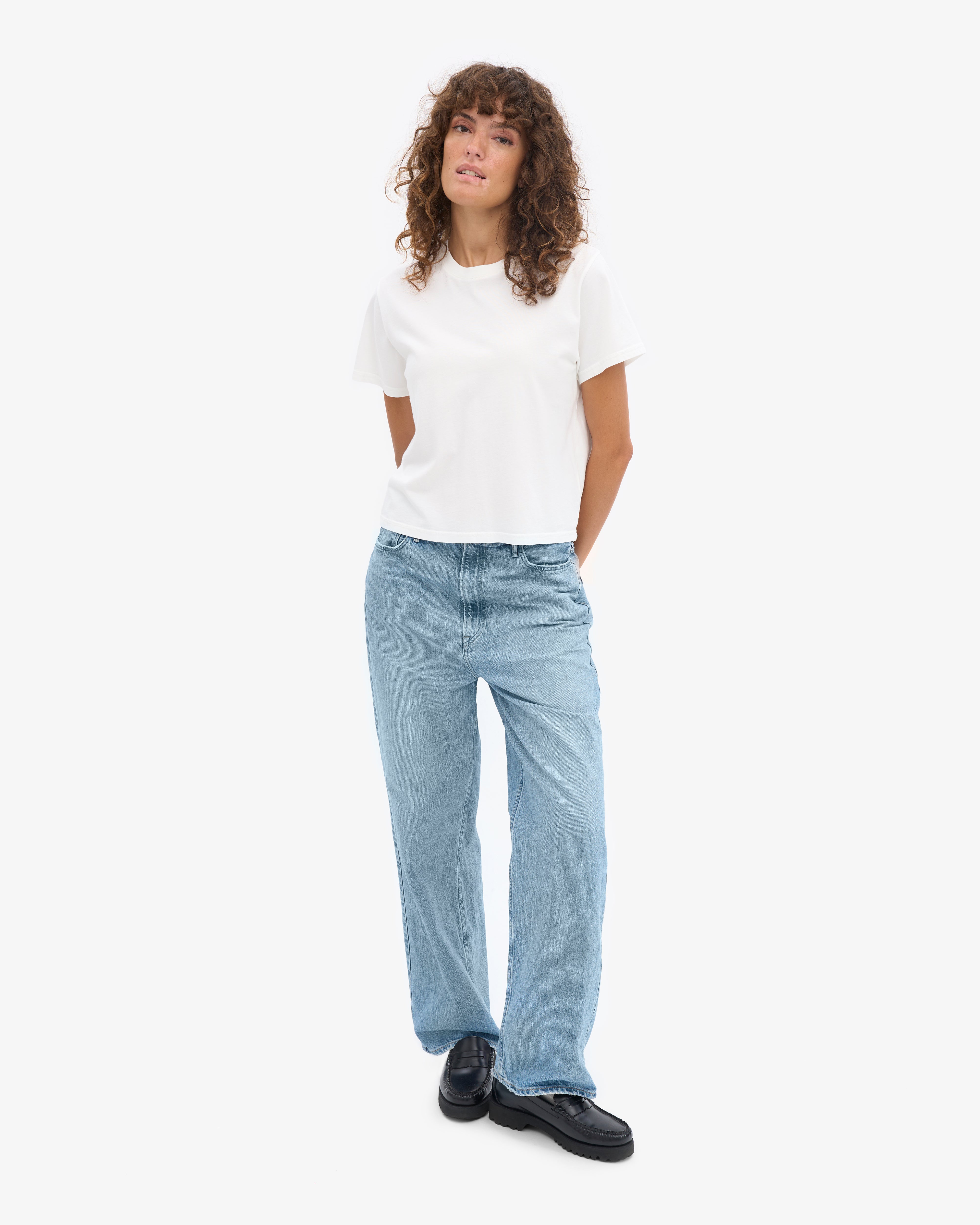 Organic Boxy Crop Tee - Optical White