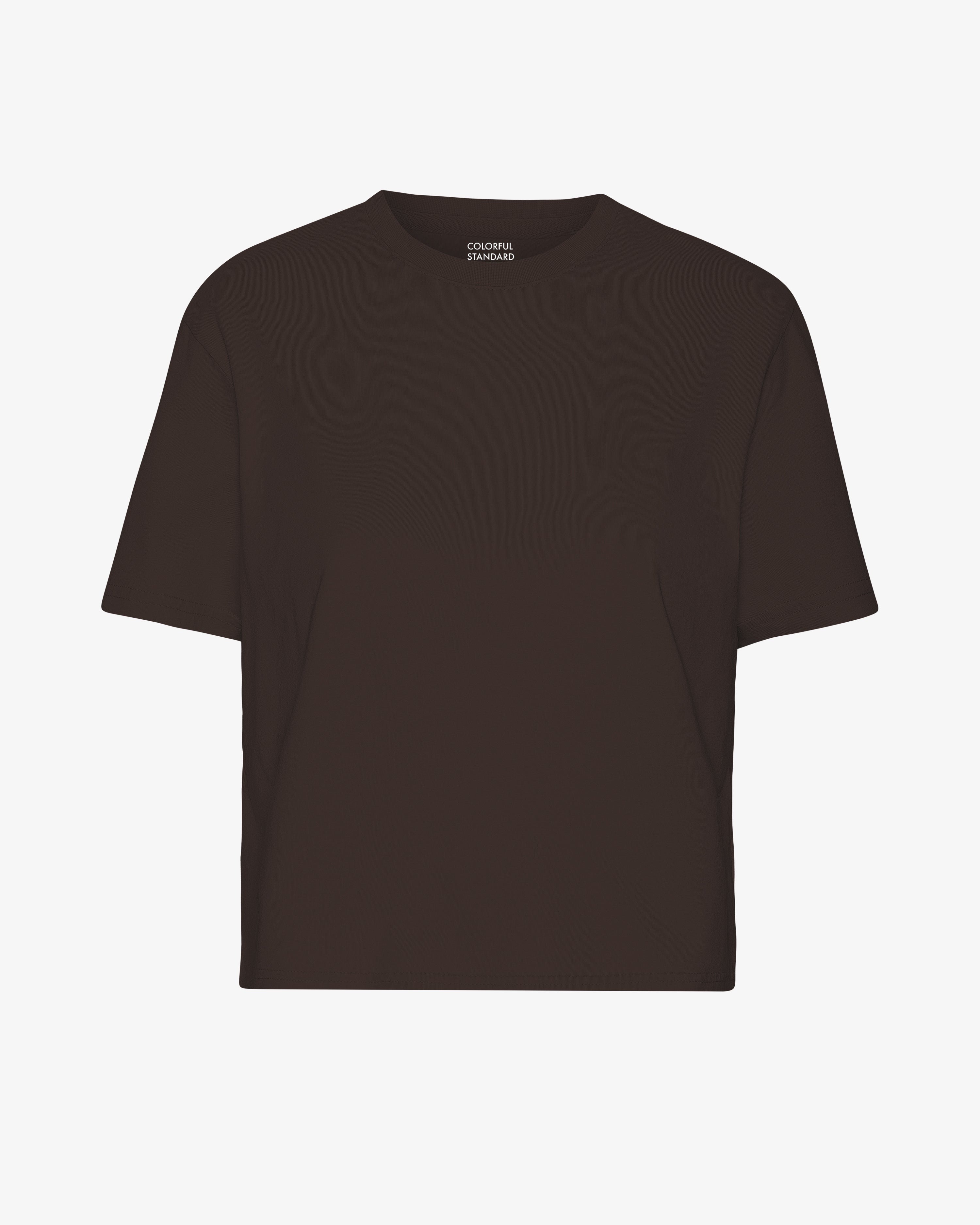 Organic Boxy Crop Tee - Coffee Brown