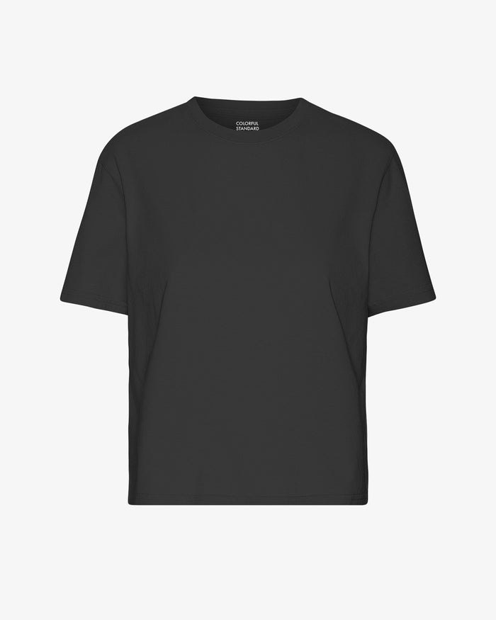 The Boxy Crop in Brown/White Stripe main image 1