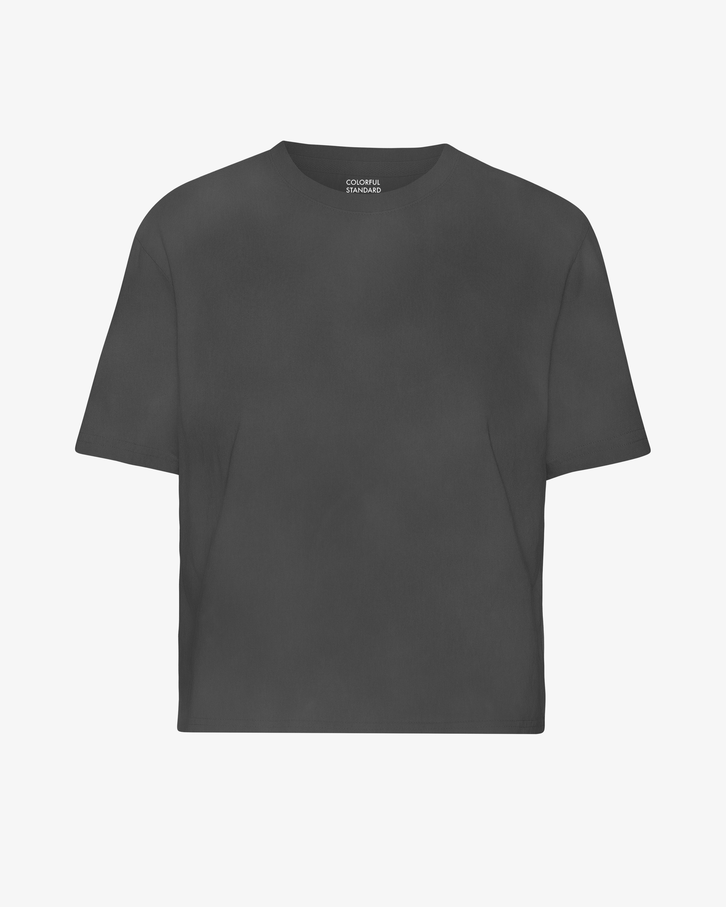 Organic Boxy Crop Tee - Faded Black