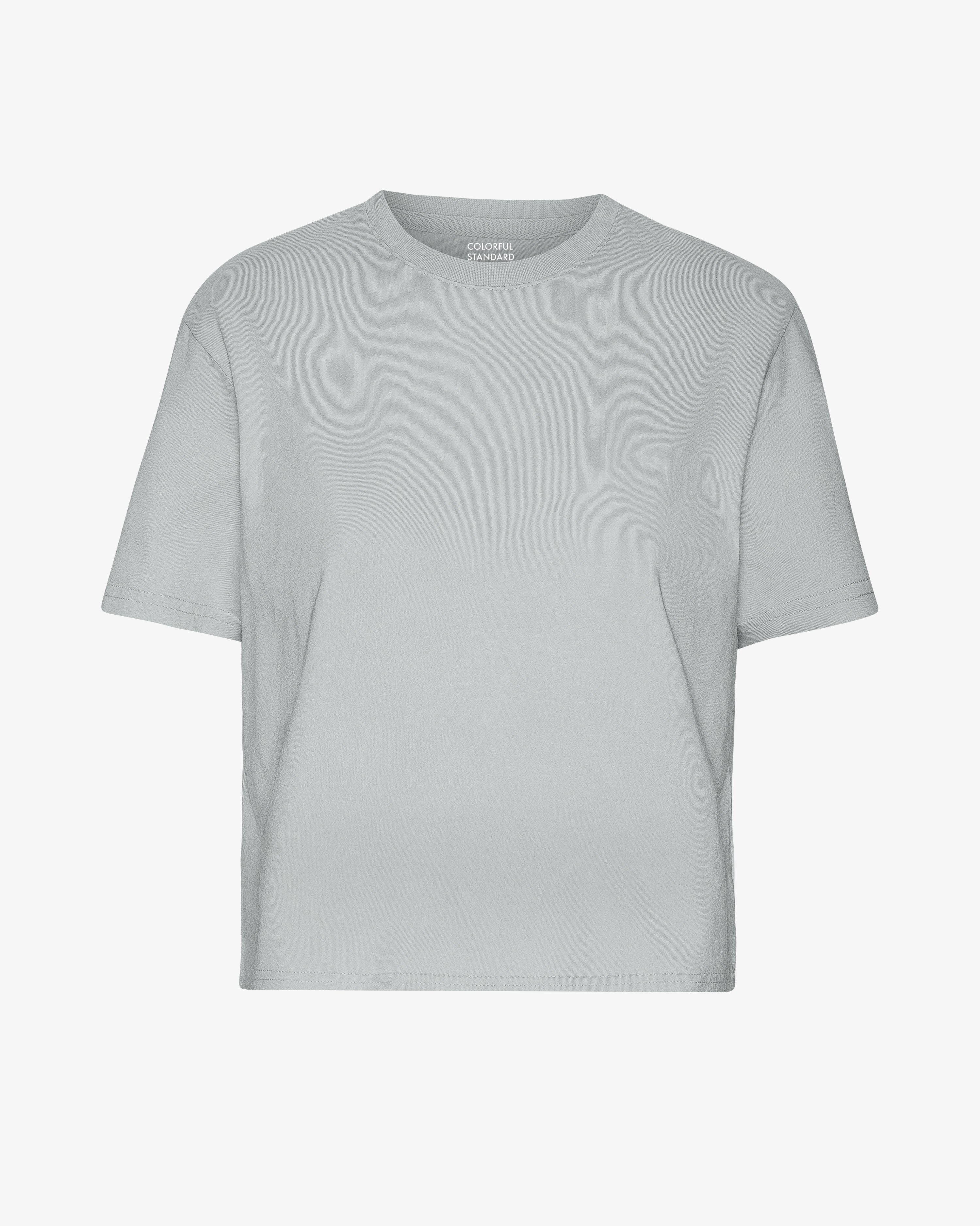 Organic Boxy Crop Tee - Faded Grey