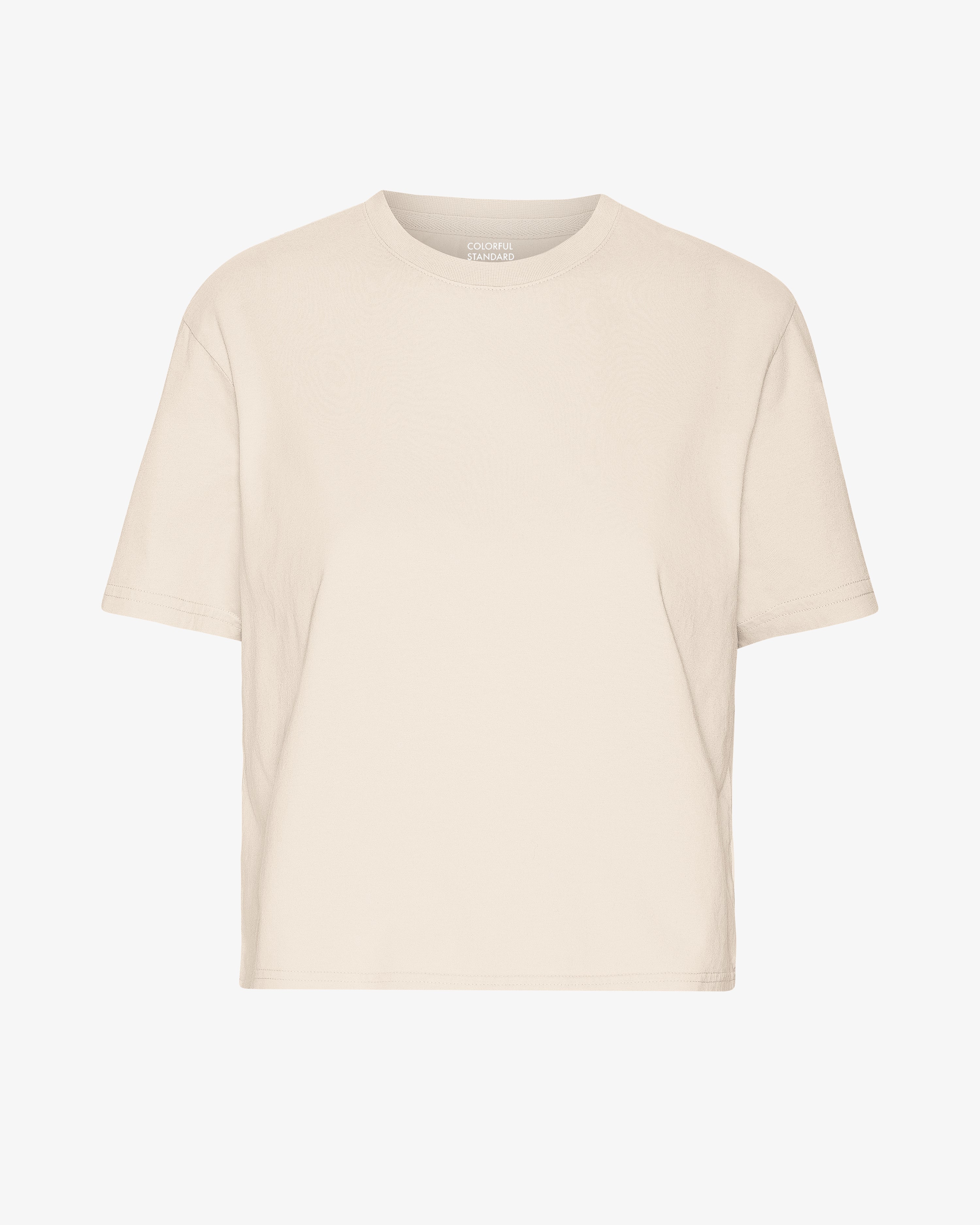 Organic Boxy Crop Tee - Ivory White