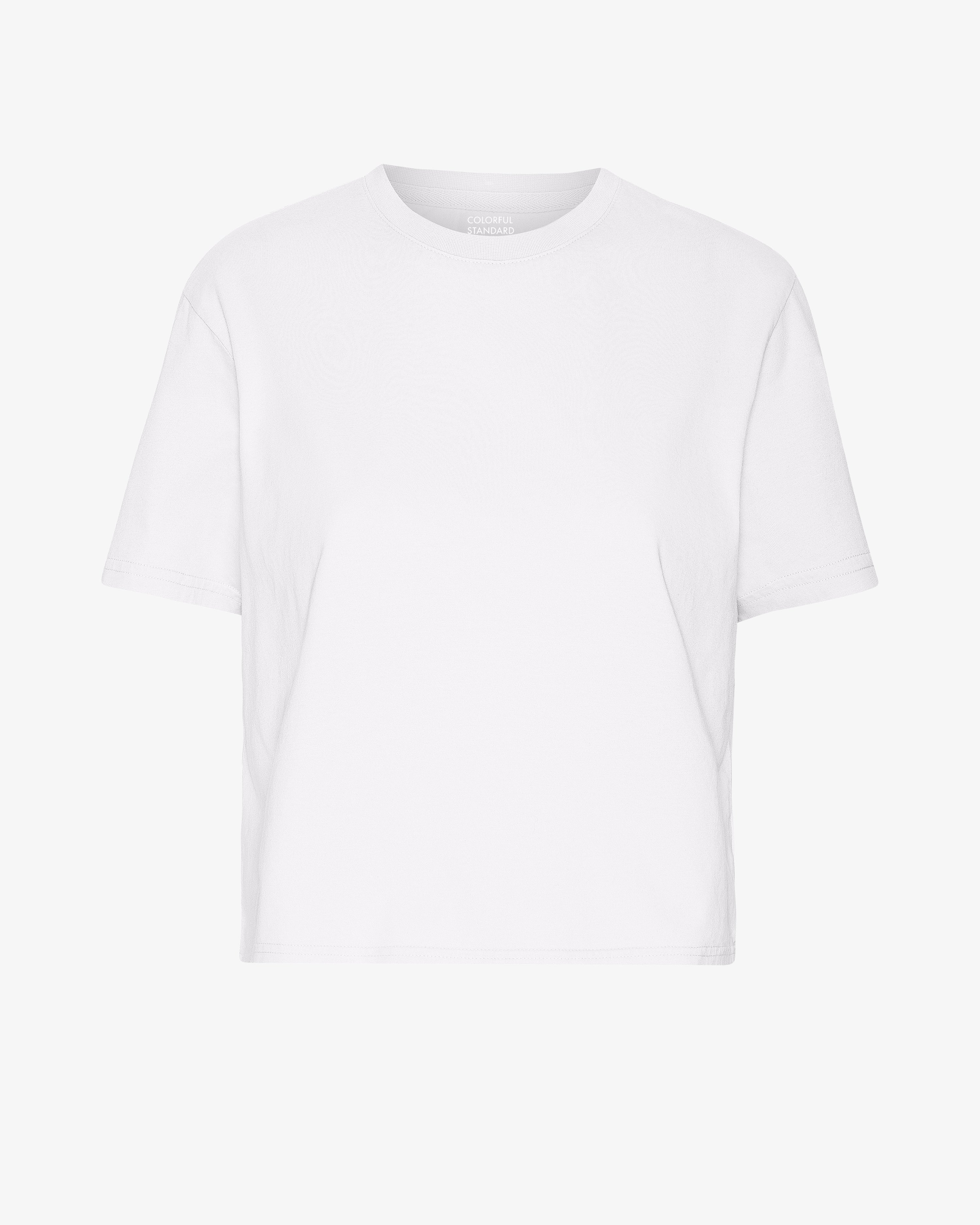 Organic Boxy Crop Tee - Optical White