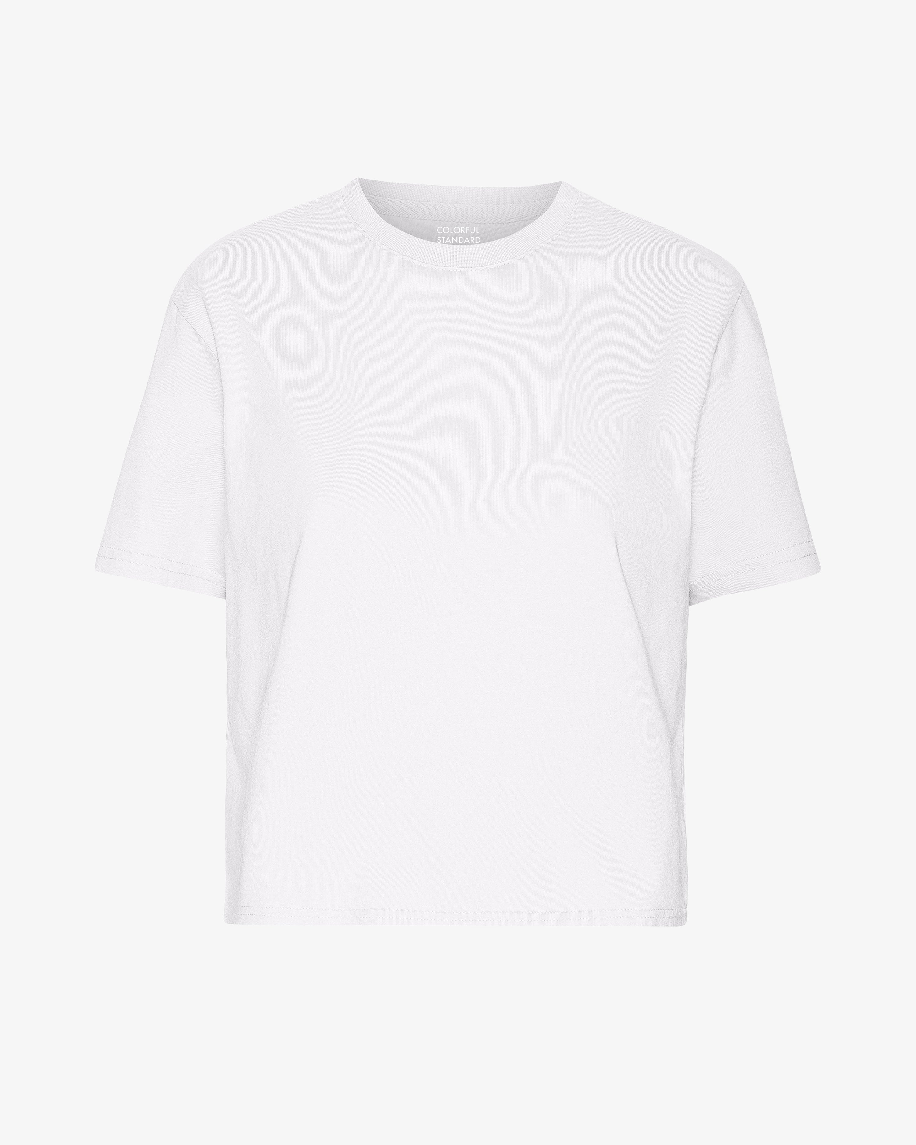 Organic Boxy Crop Tee - Optical White