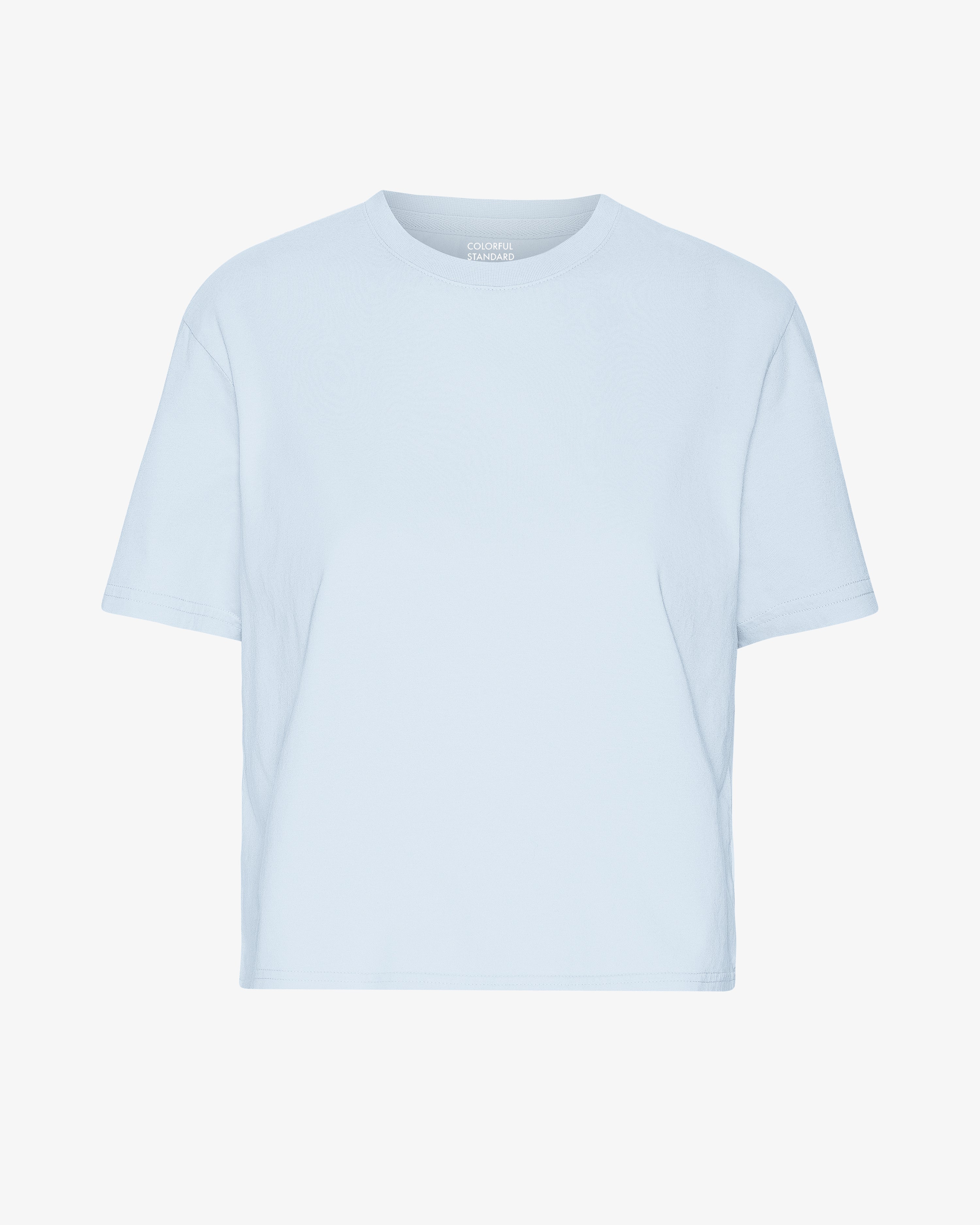 Organic Boxy Crop Tee - Polar Blue