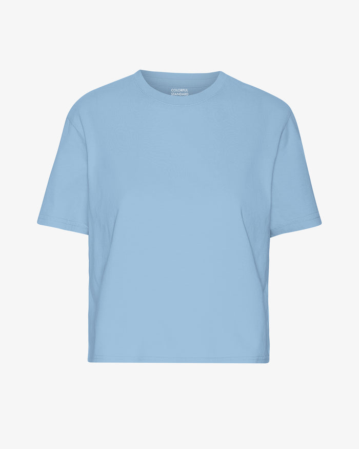 Blue Gingham Bow Kitty Boxy Tee main image 1