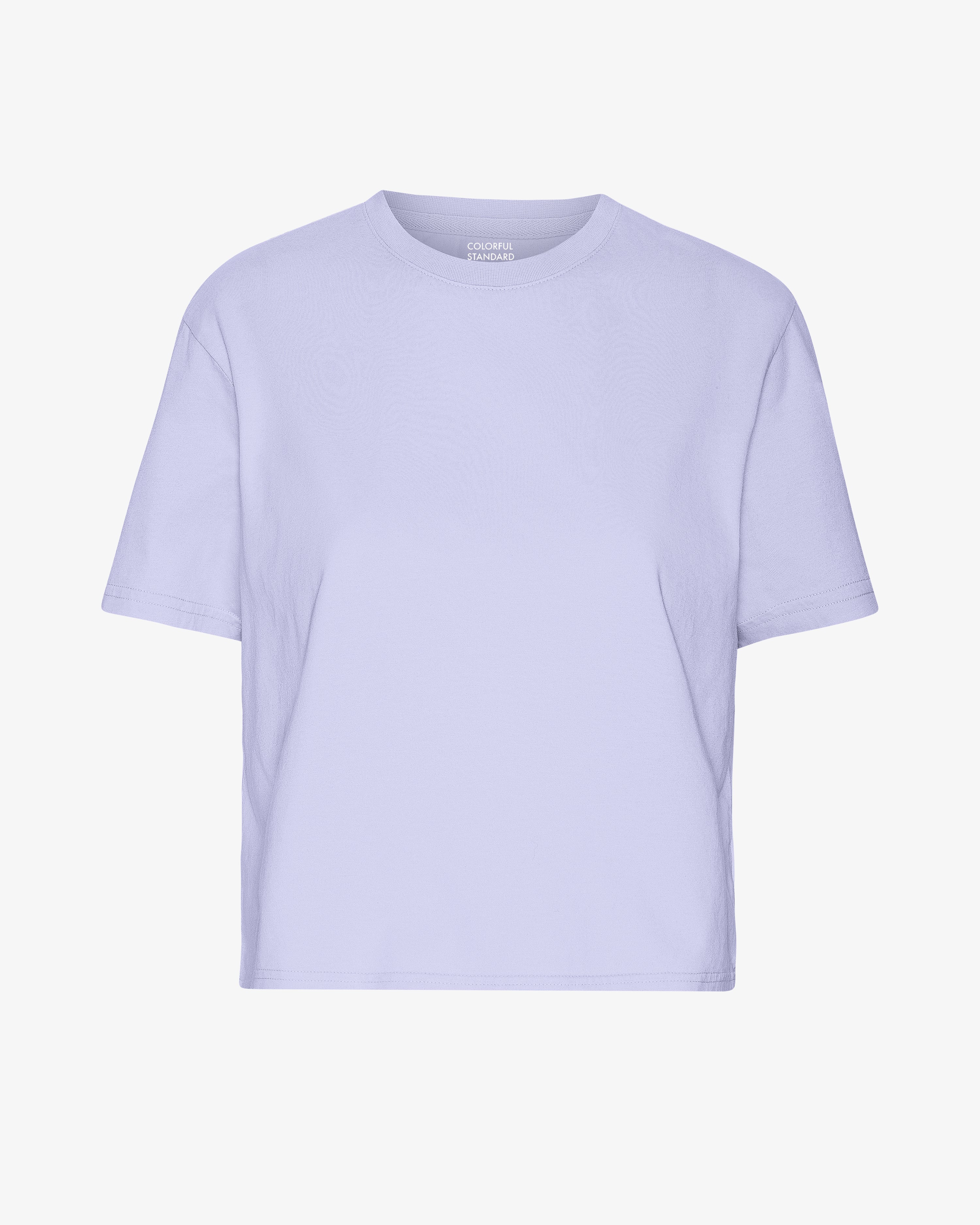 Organic Boxy Crop Tee - Soft Lavender