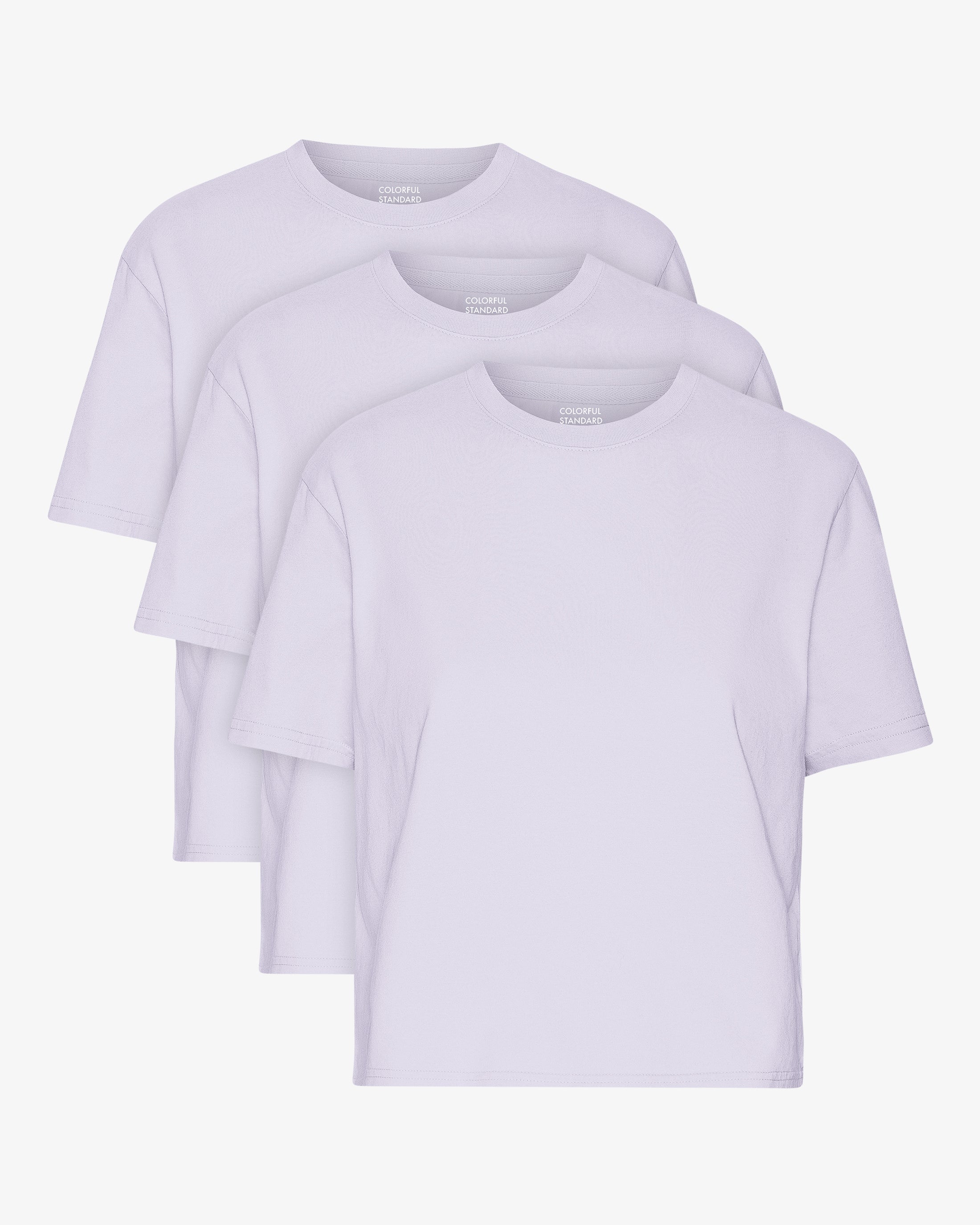 Organic Boxy Crop Tee - Soft Lavender (3-Pack)