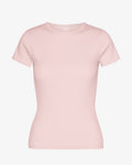 Organic Rib T-Shirt - Faded Pink