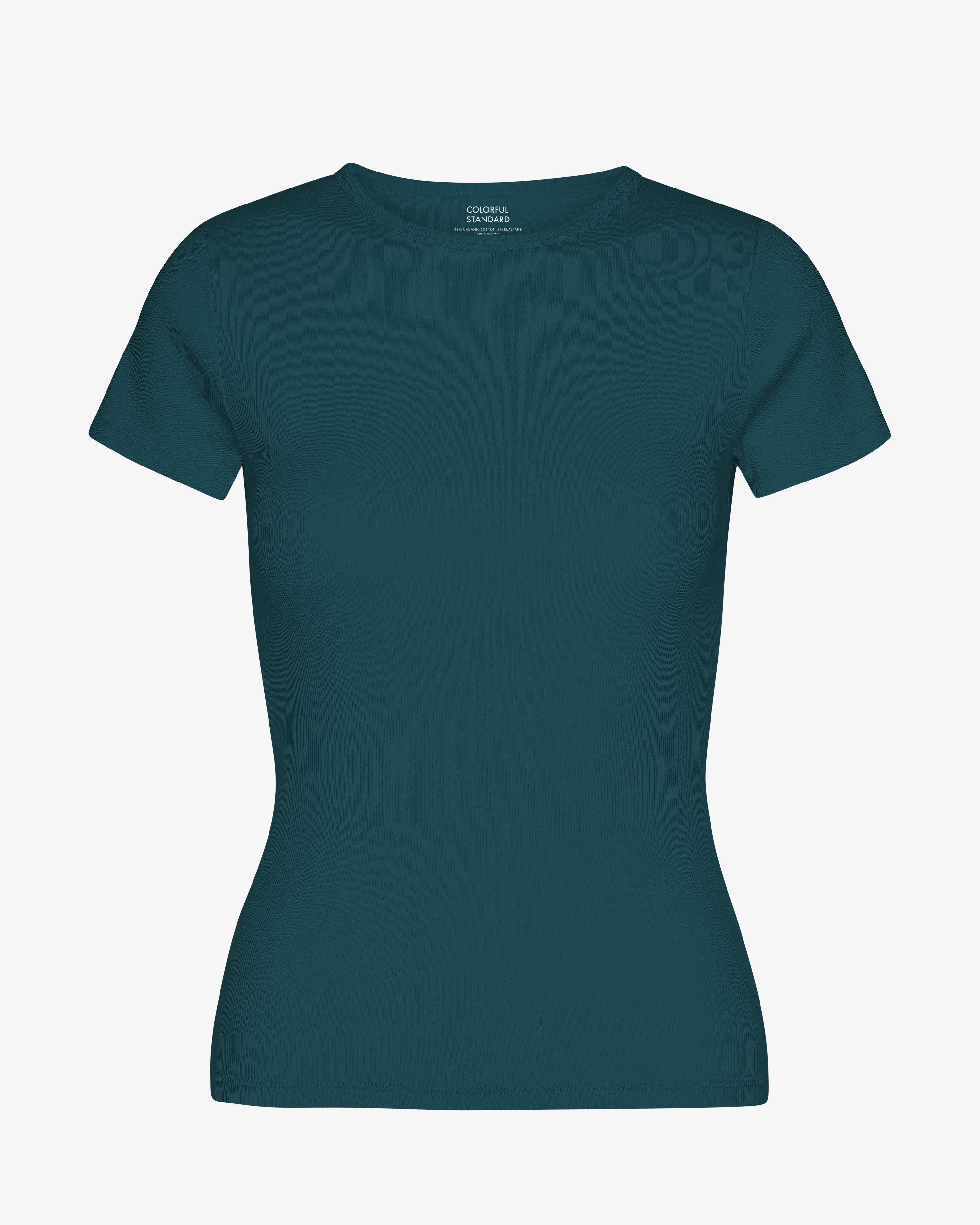 Organic Rib T-Shirt - Ocean Green