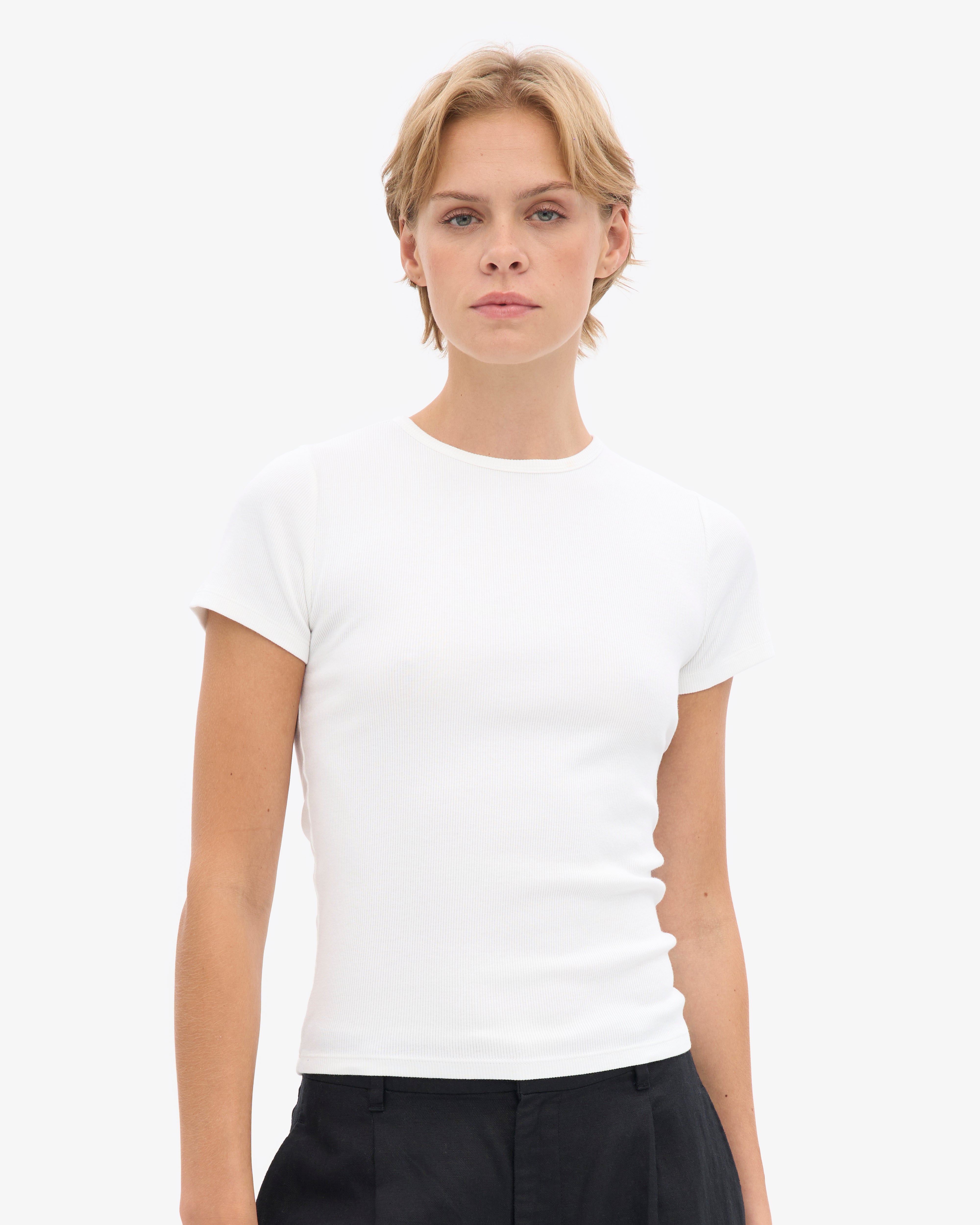 Organic Rib T-Shirt - Optical White
